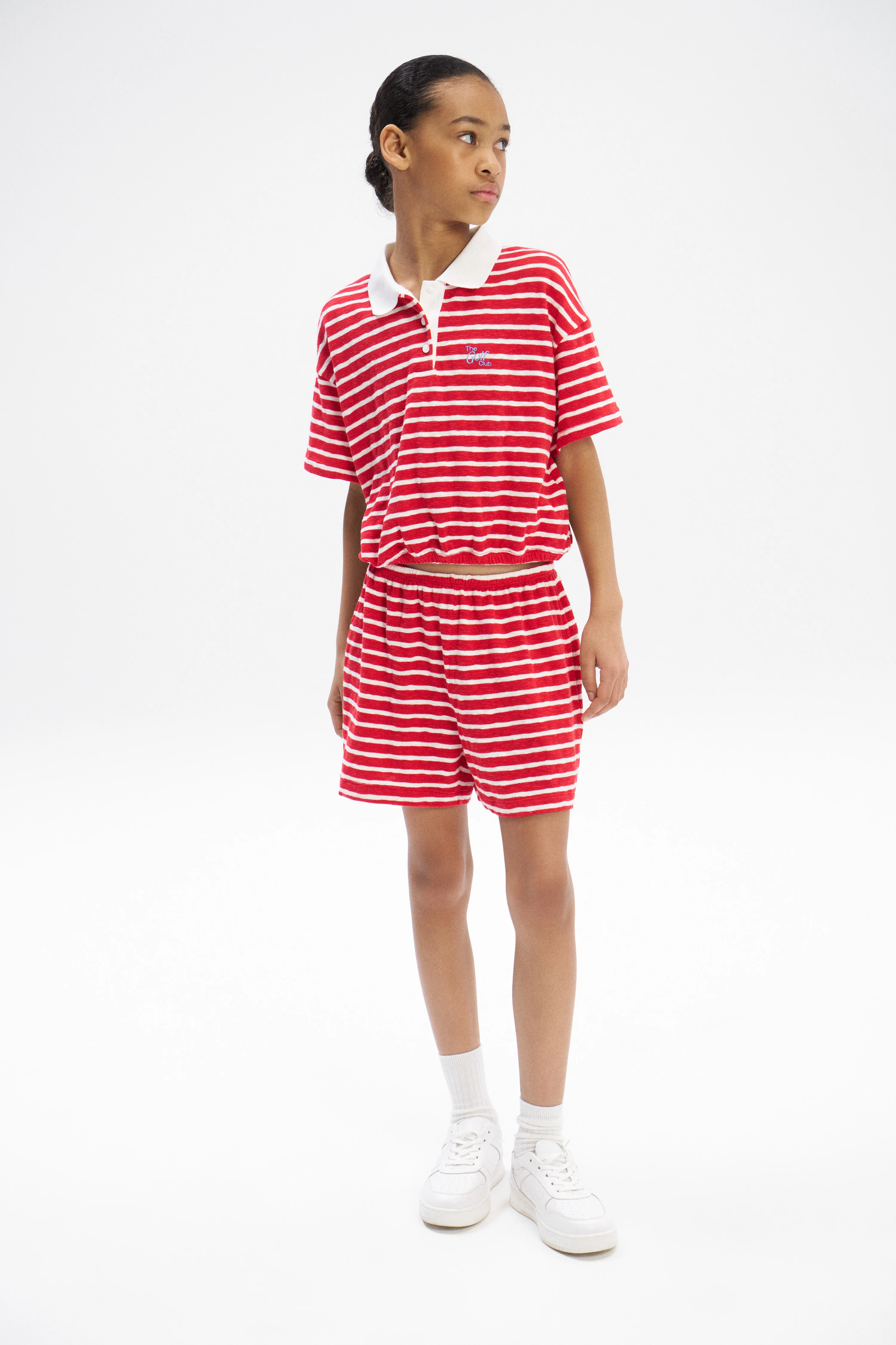 STRIPED COTTON SHORTS