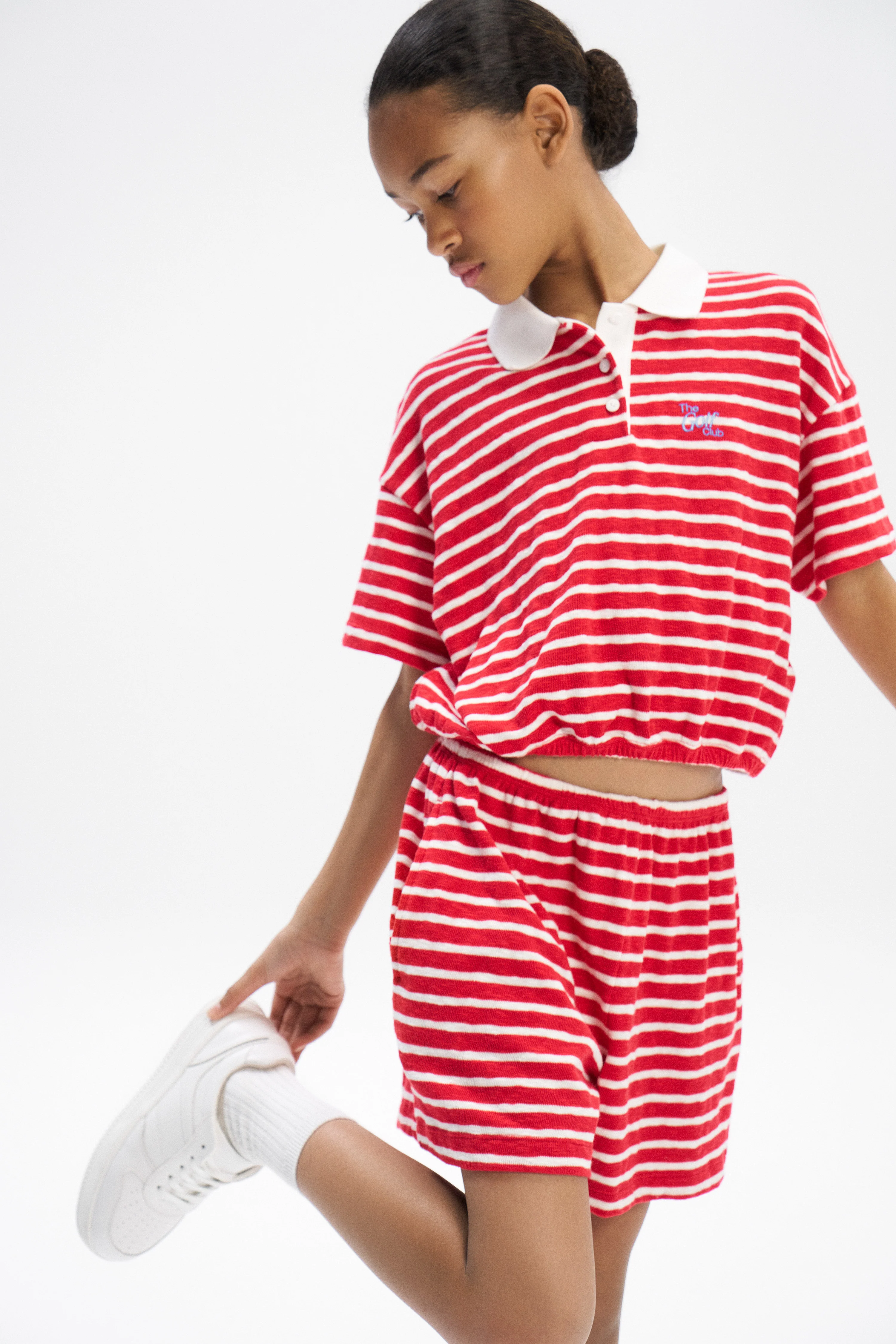 STRIPED COTTON SHORTS - Image 2