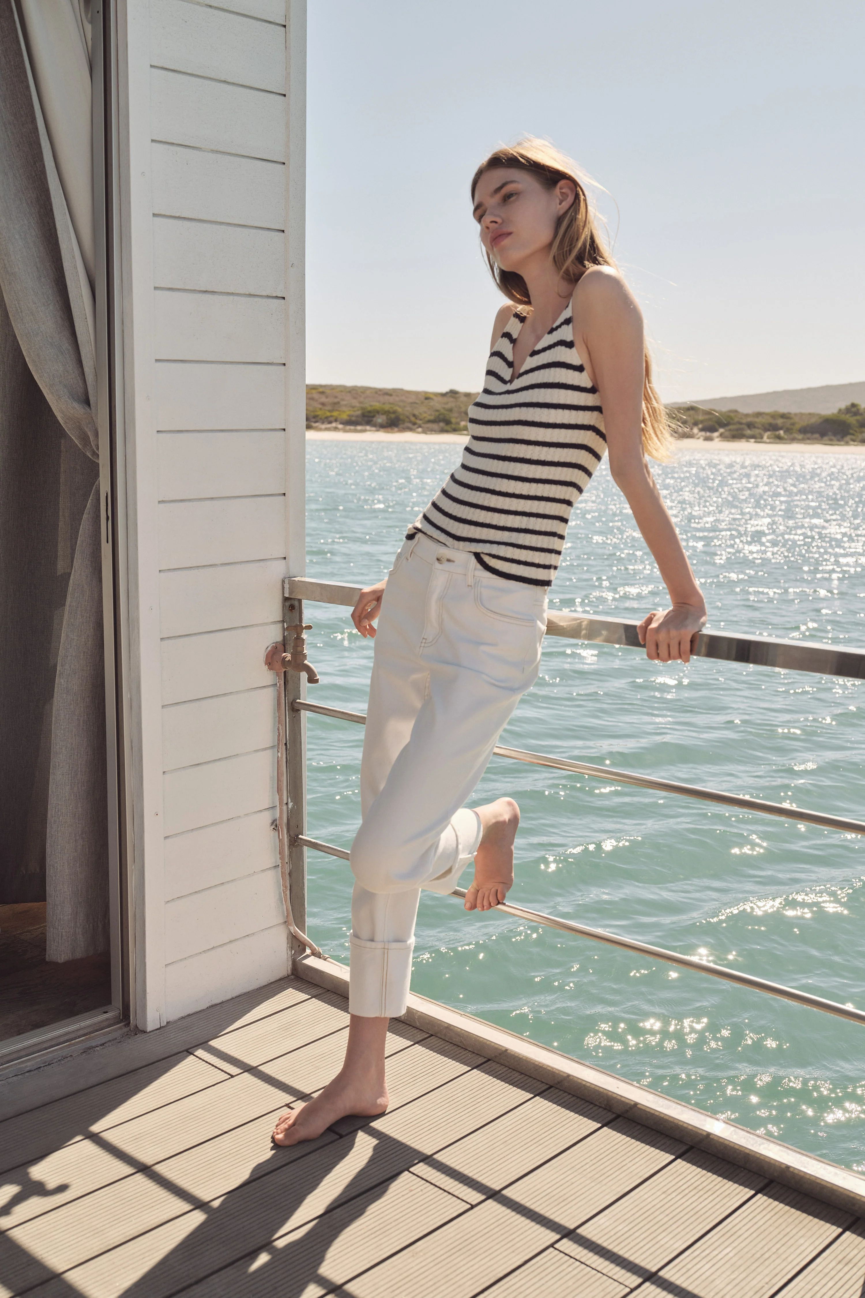 STRIPED FINE-KNIT TOP - Image 2