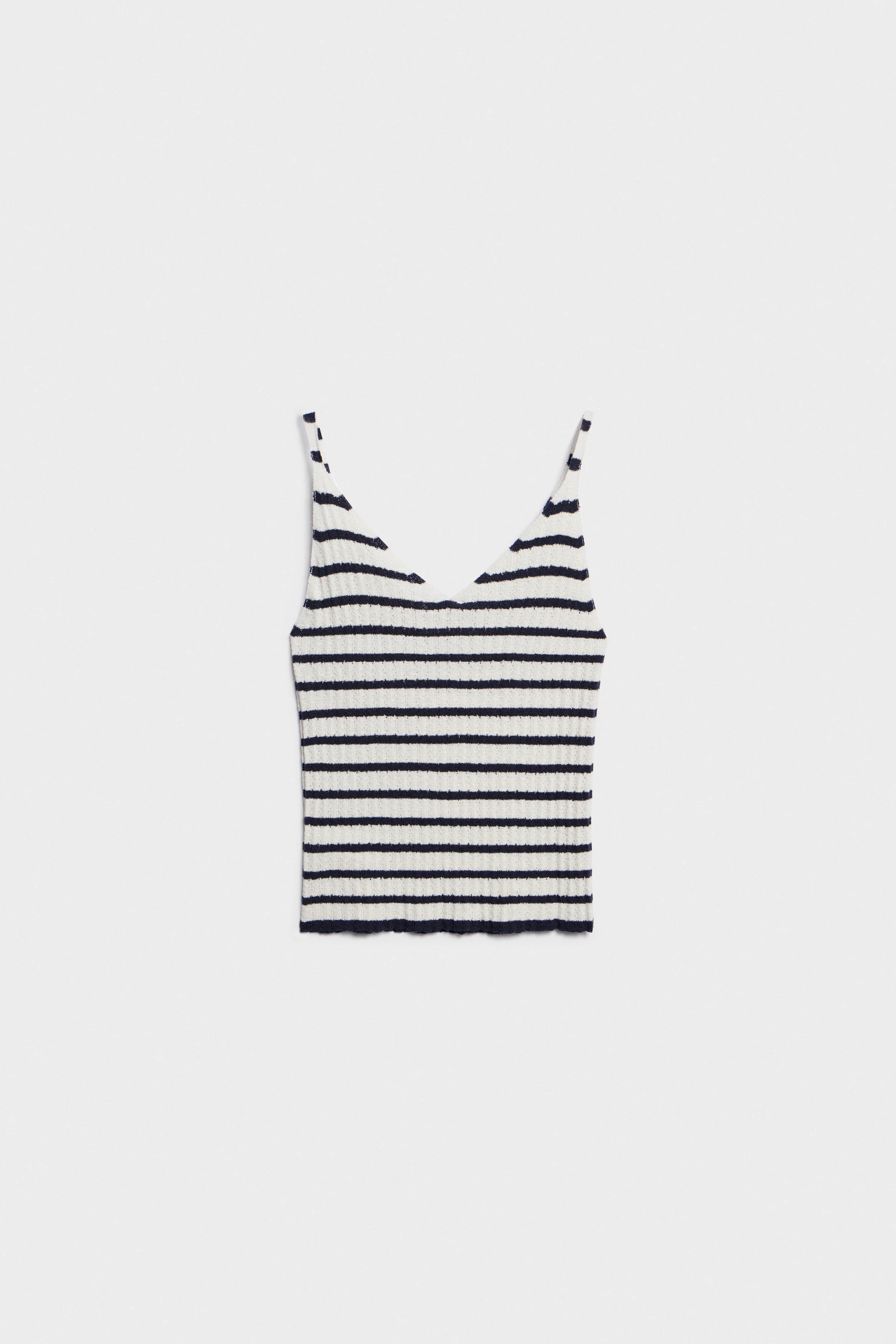 STRIPED FINE-KNIT TOP - Image 4