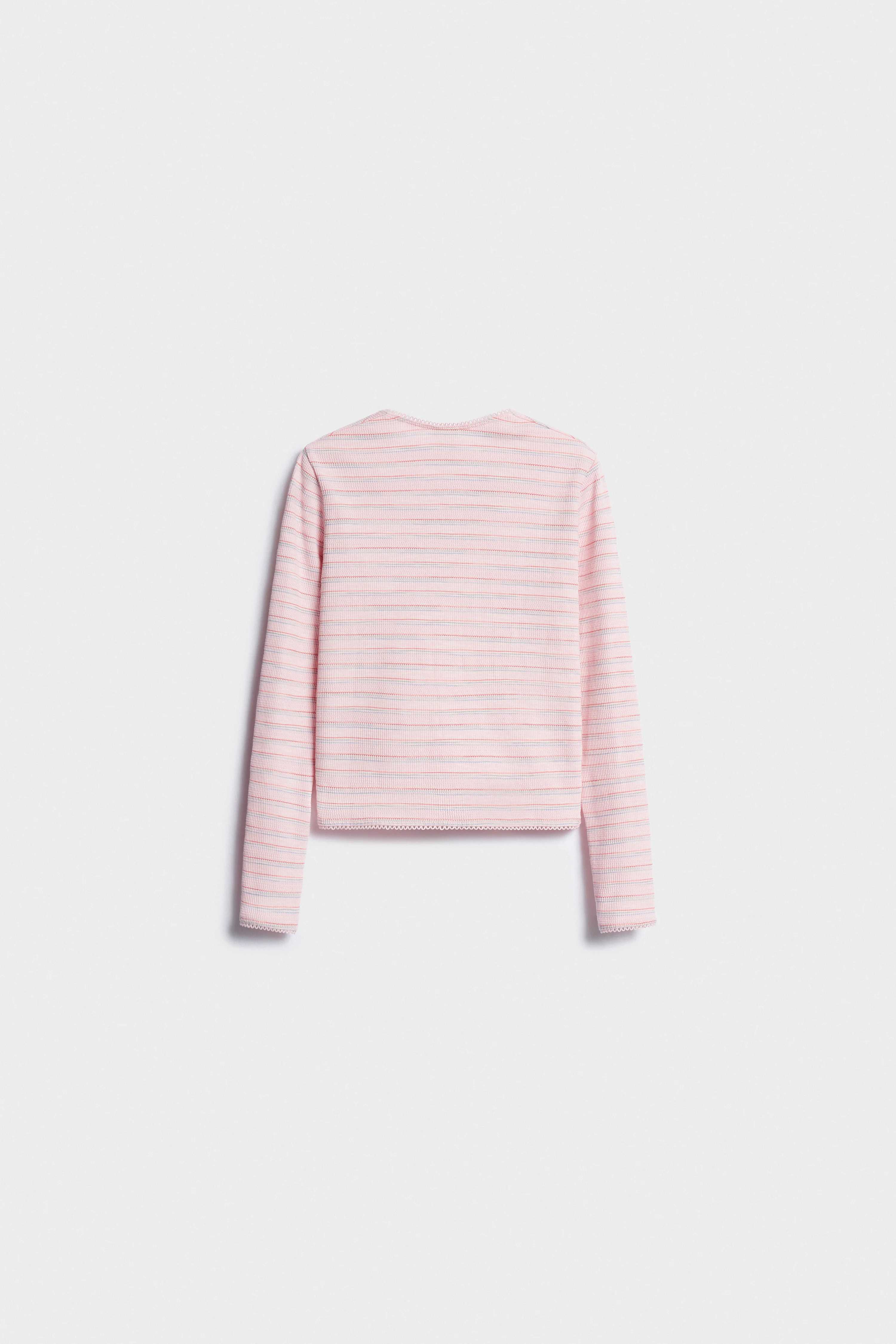 STRIPED LONG-SLEEVE TOP - Image 6