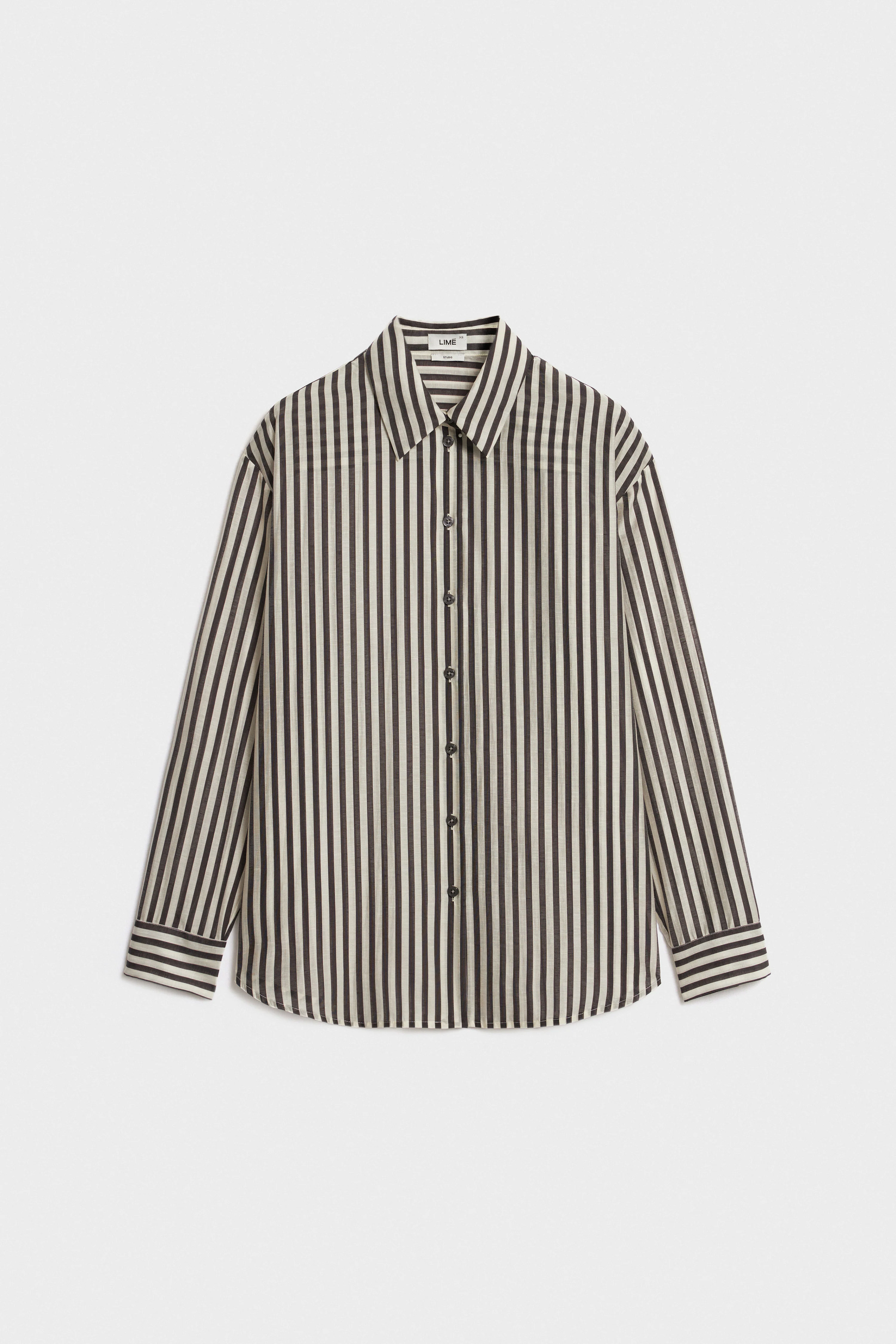 STRIPED LYOCELL SHIRT - Image 4