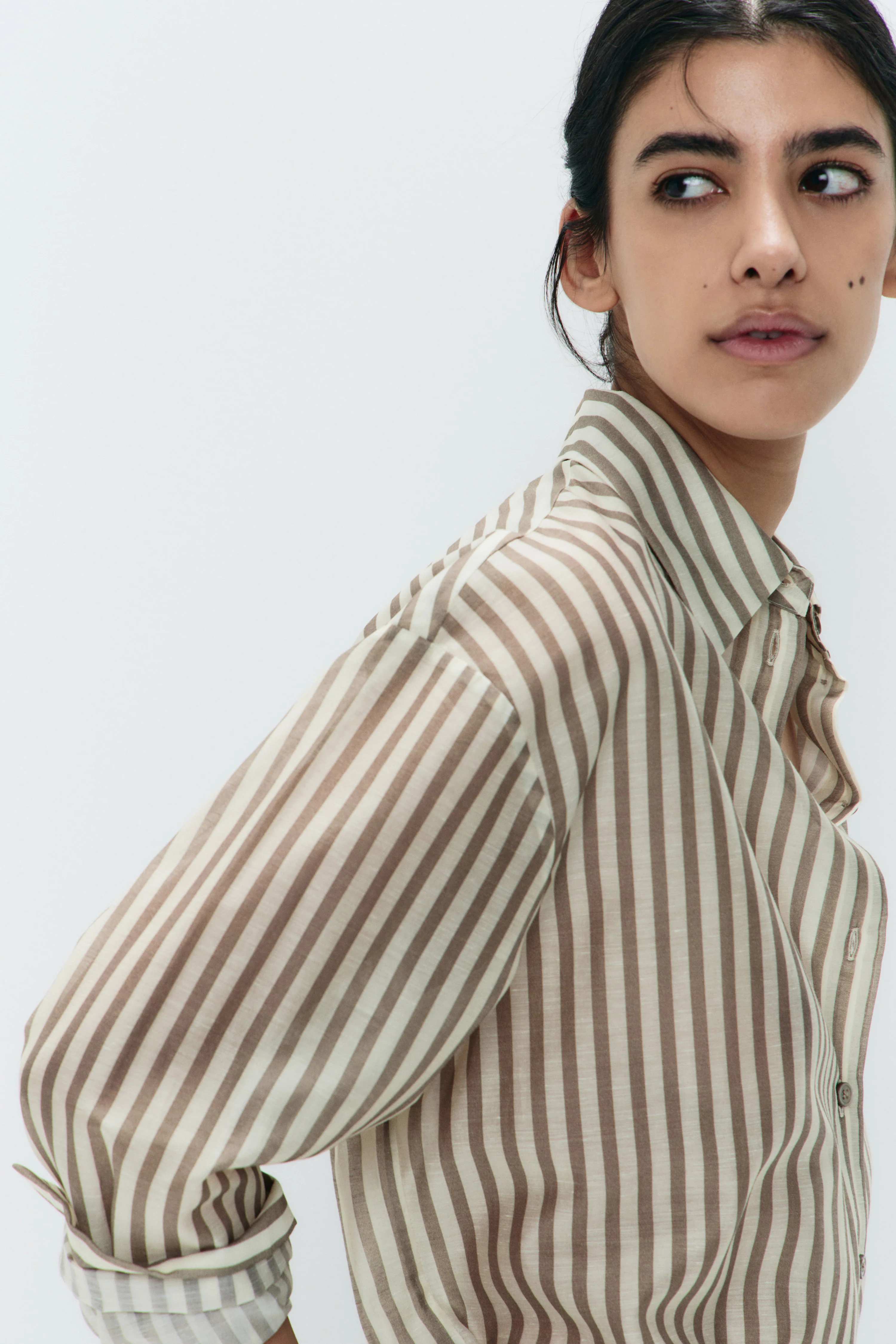 STRIPED LYOCELL SHIRT - Image 3