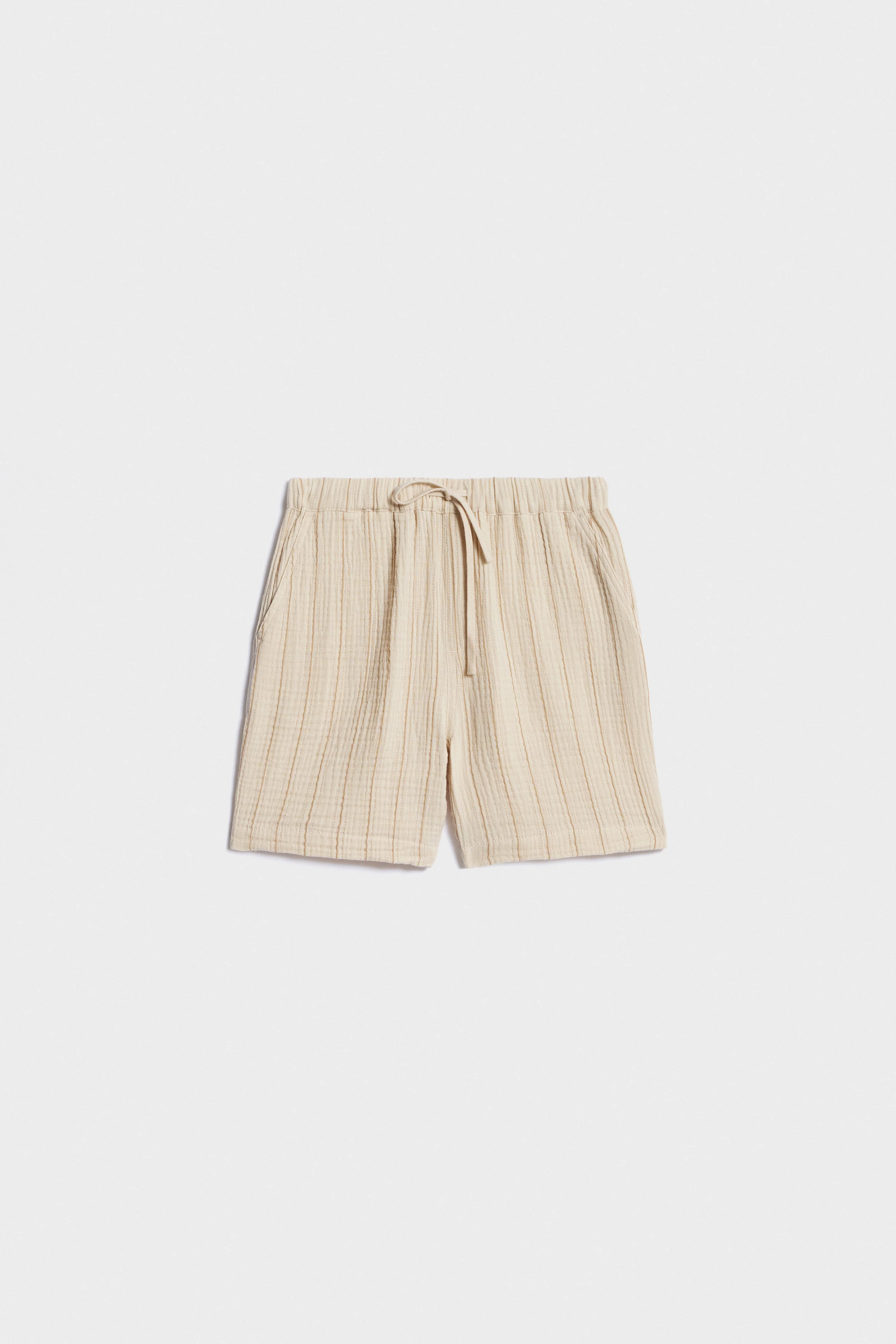 STRIPED MUSLIN SHORTS - Image 4
