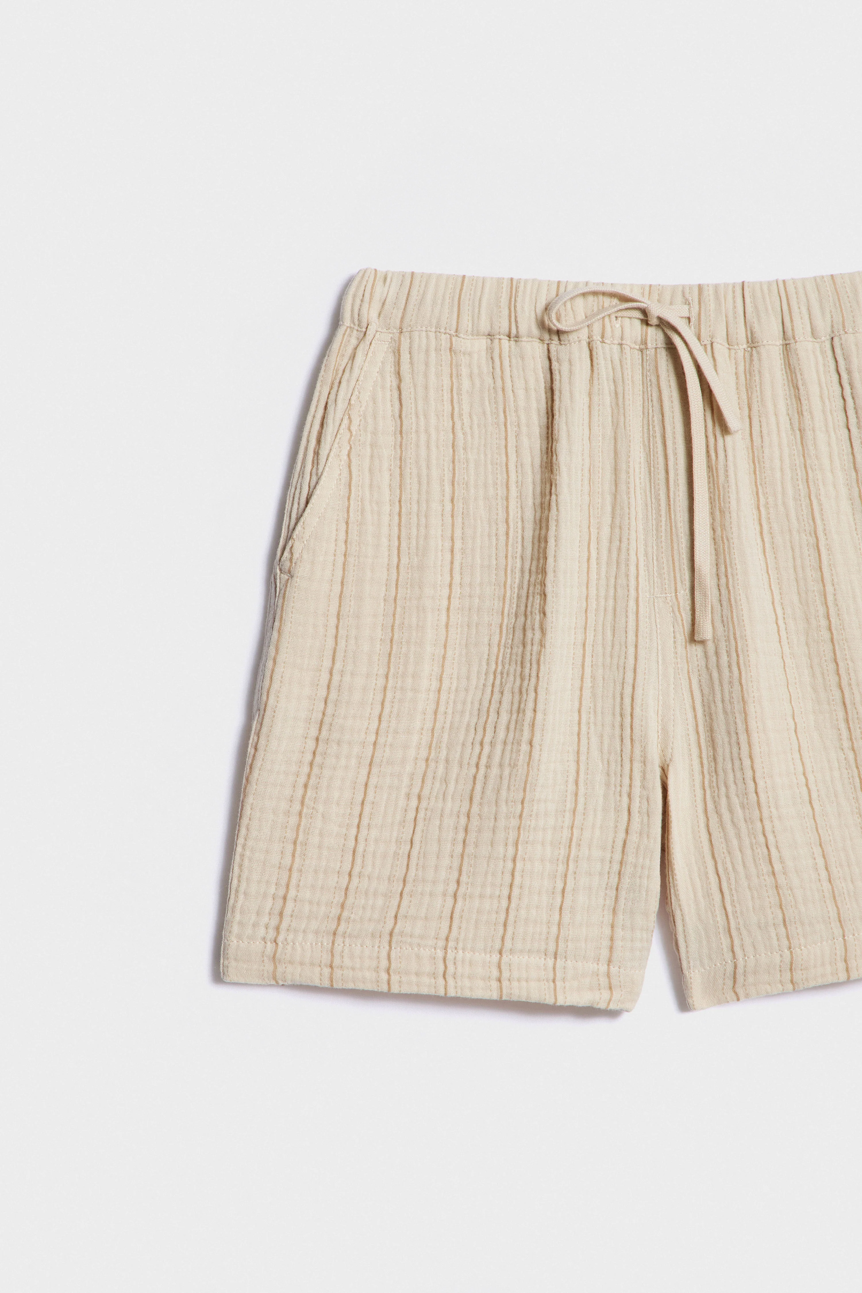 STRIPED MUSLIN SHORTS - Image 6