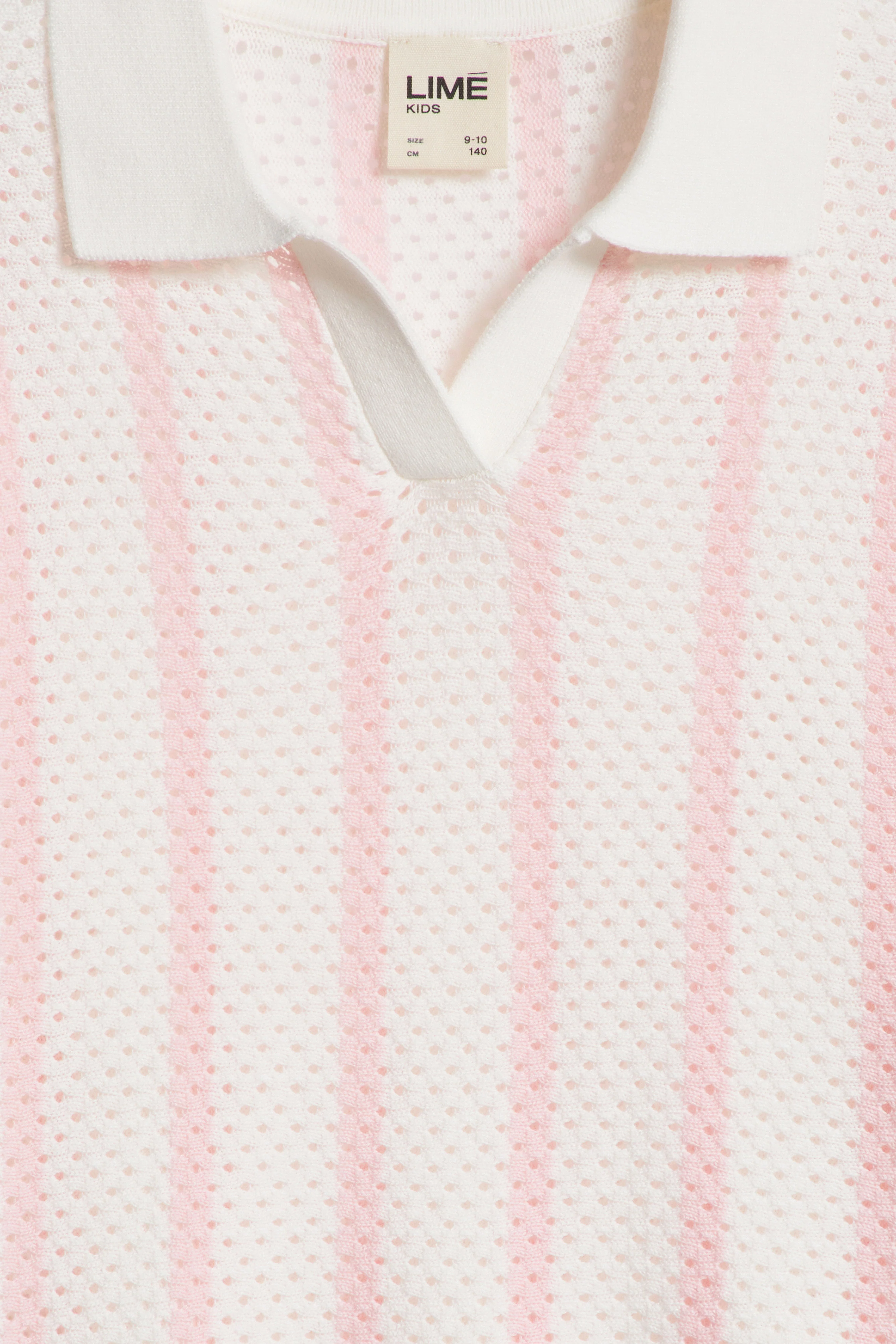 STRIPED POINTELLE-KNIT COTTON POLO - Image 7