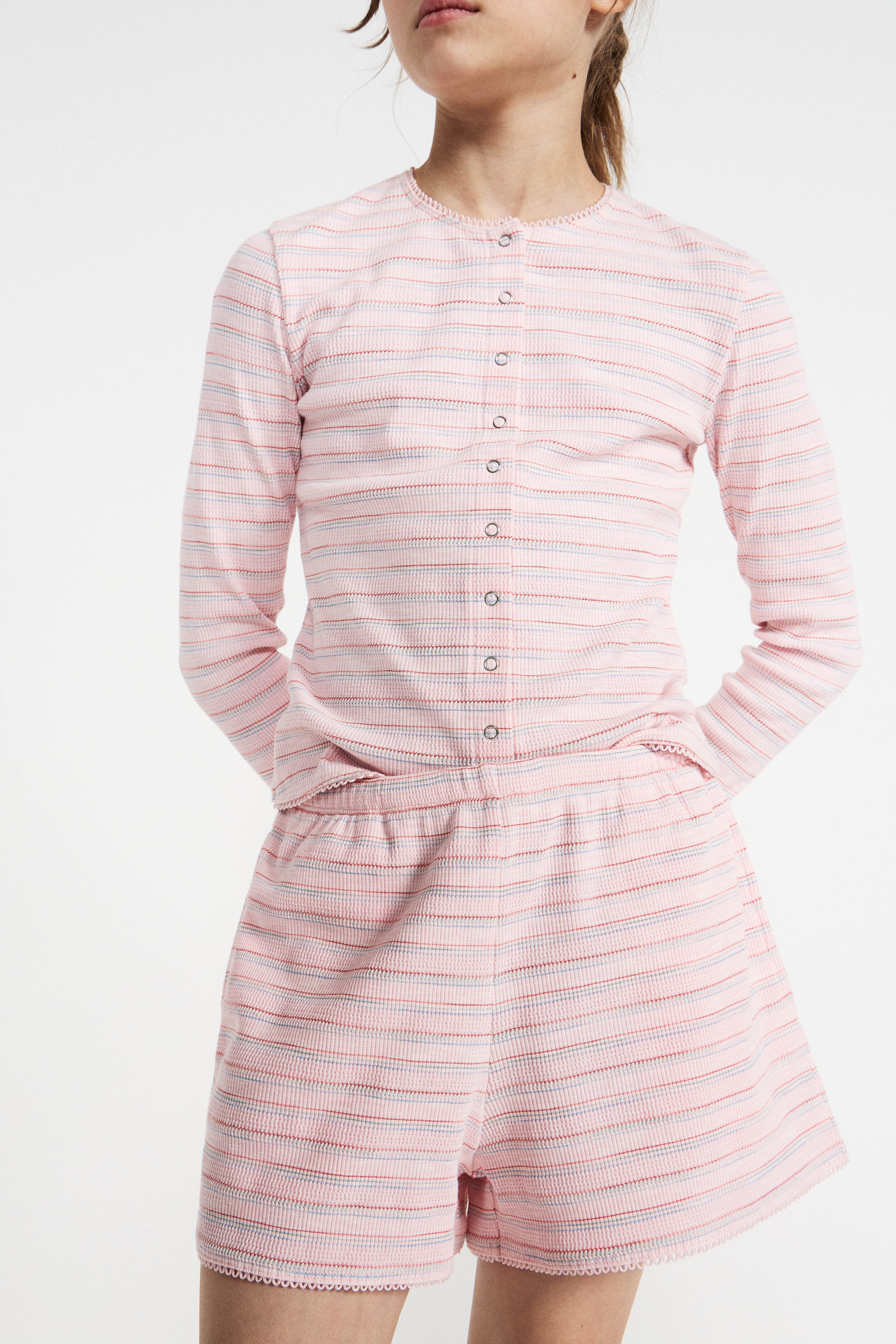 STRIPED STRAIGHT-LEG SHORTS - Image 2