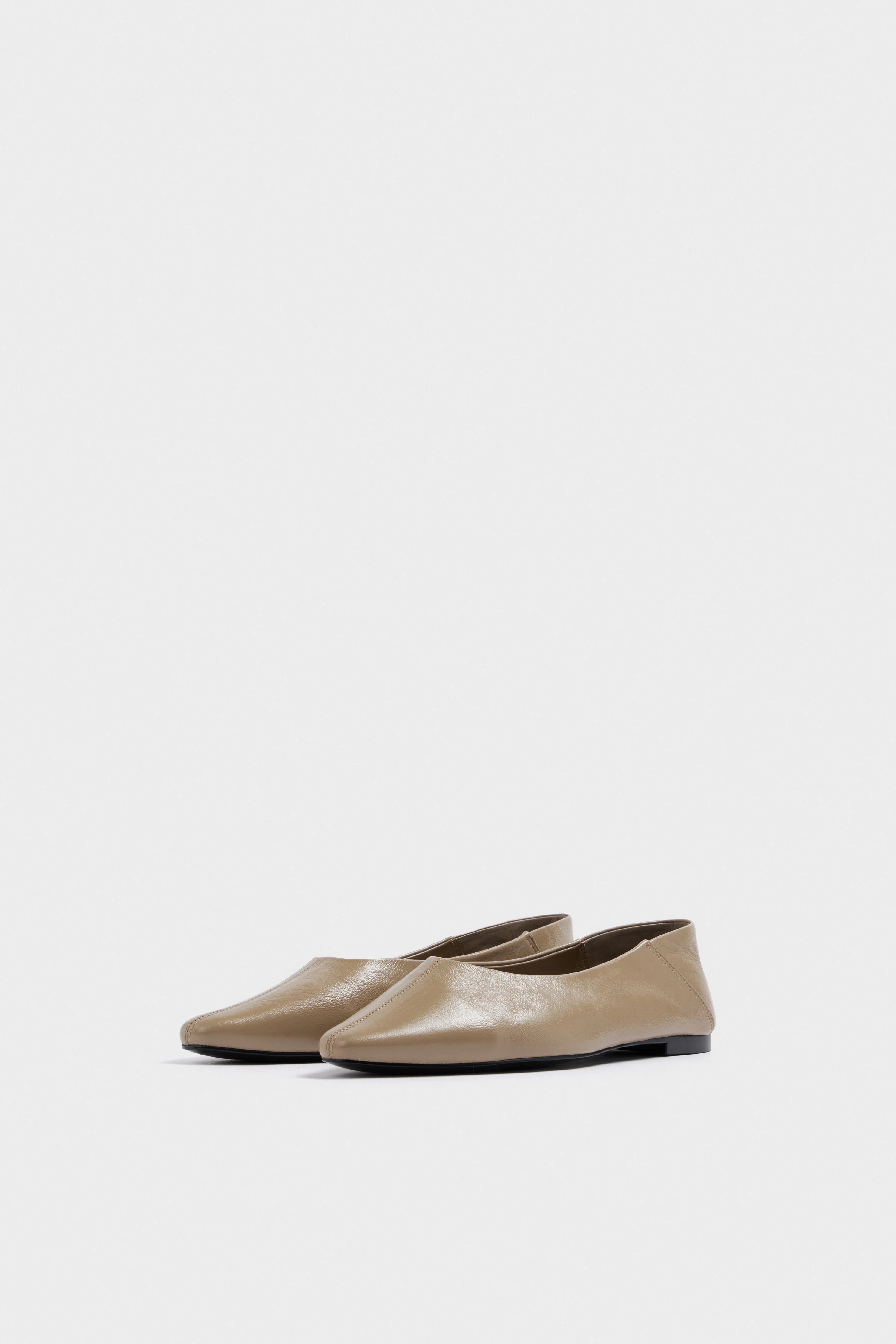 LEATHER FLAT SHOES - Image 3