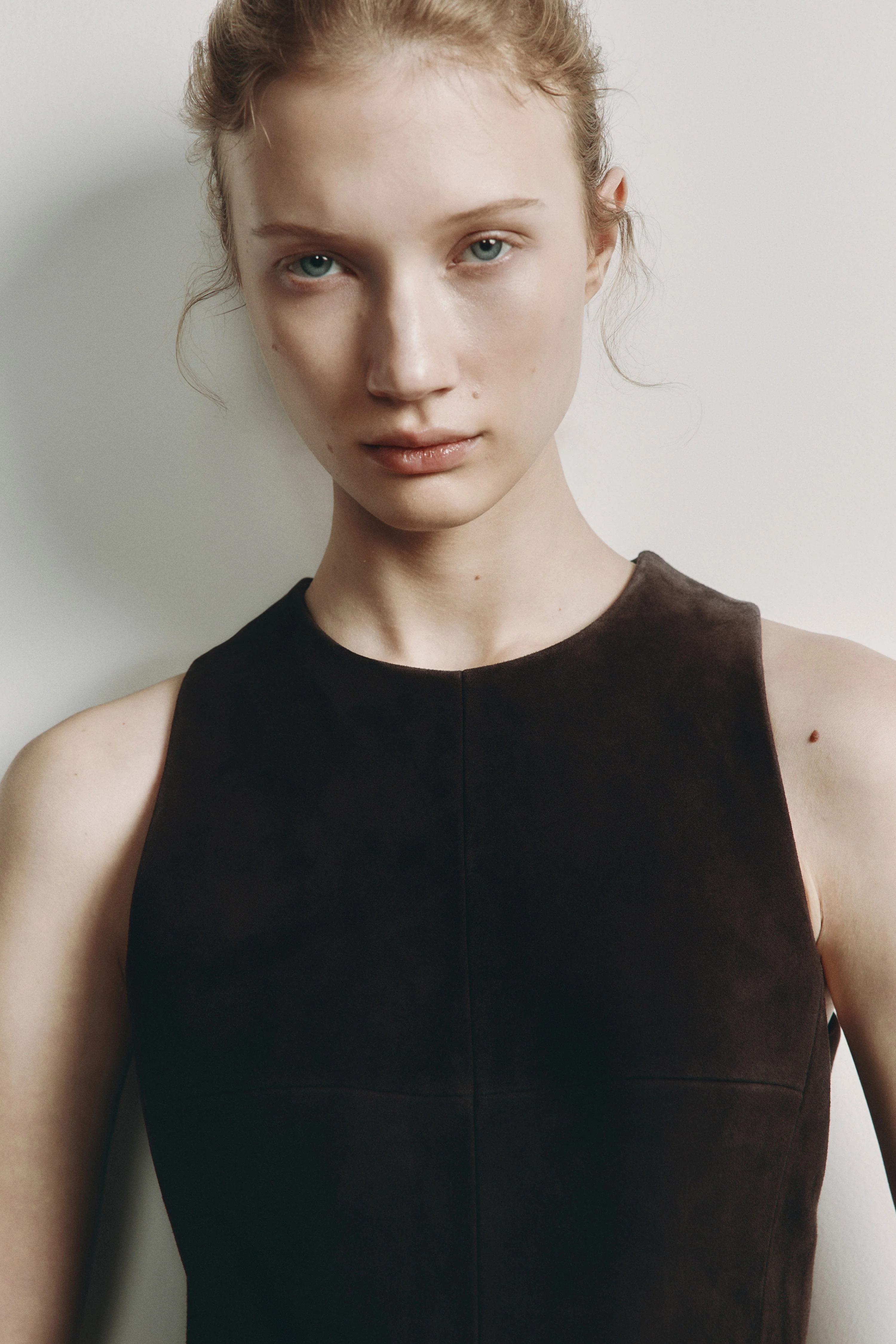 SUEDE MIDI DRESS - Image 4