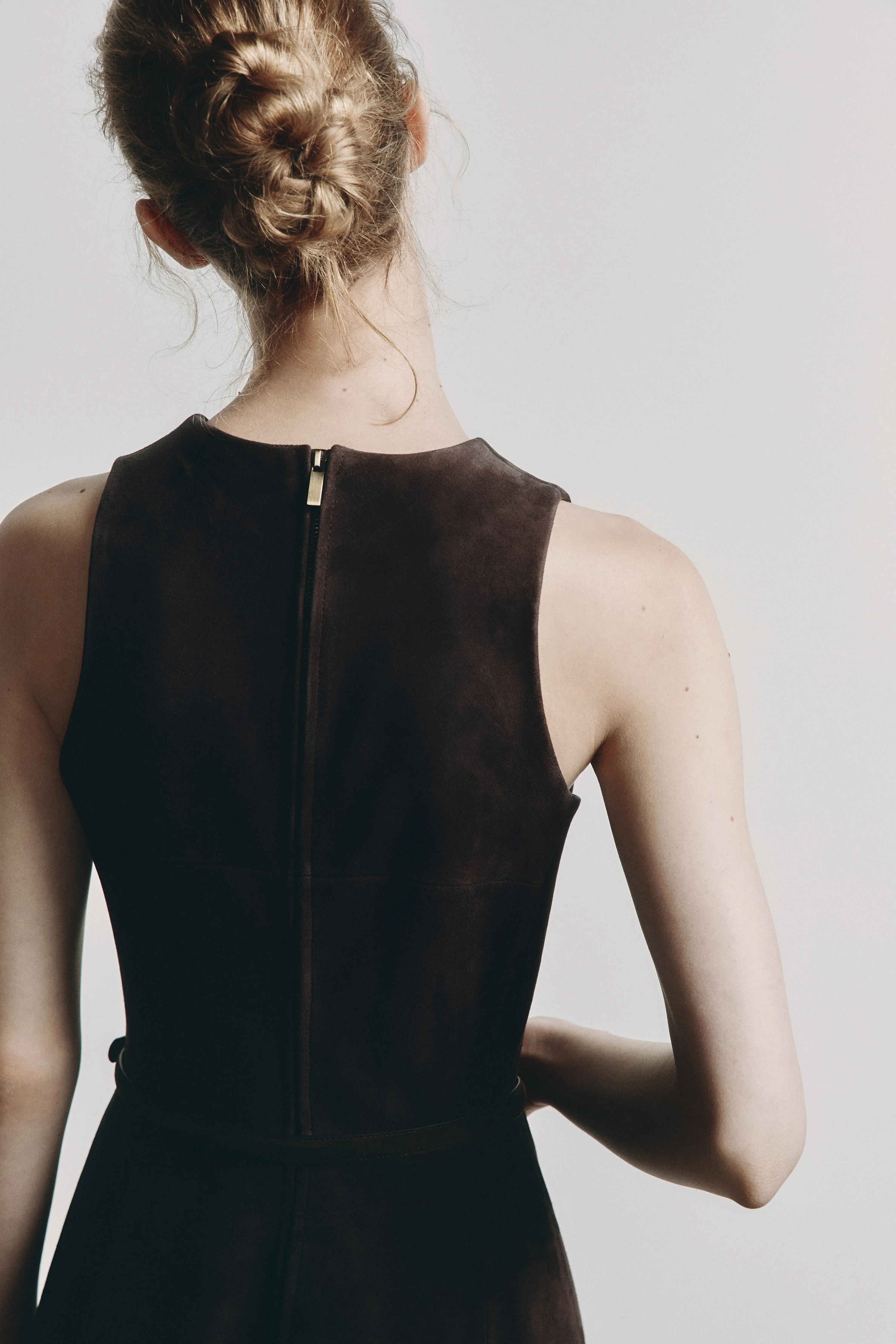 SUEDE MIDI DRESS - Image 5