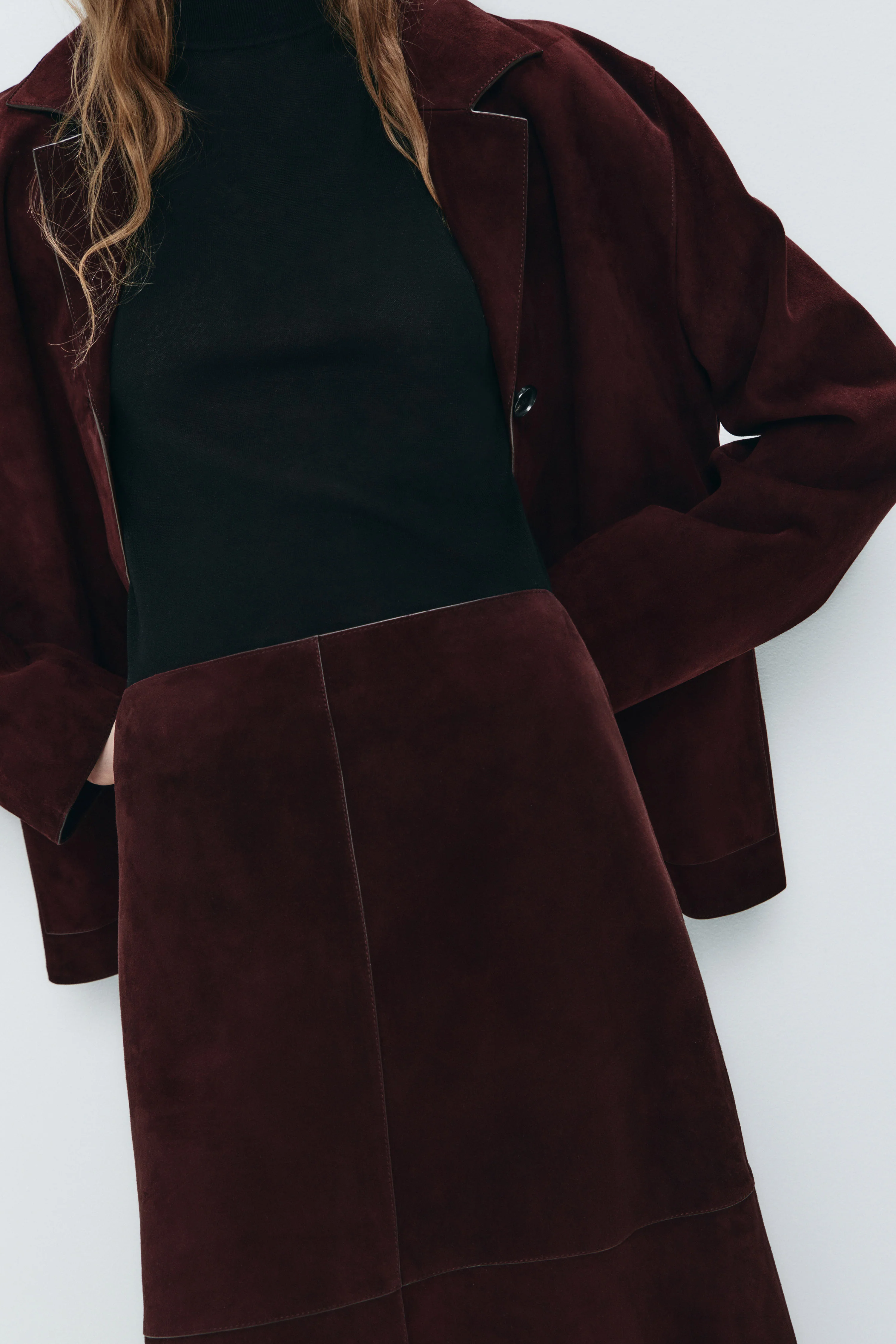SUEDE MIDI SKIRT - Image 3