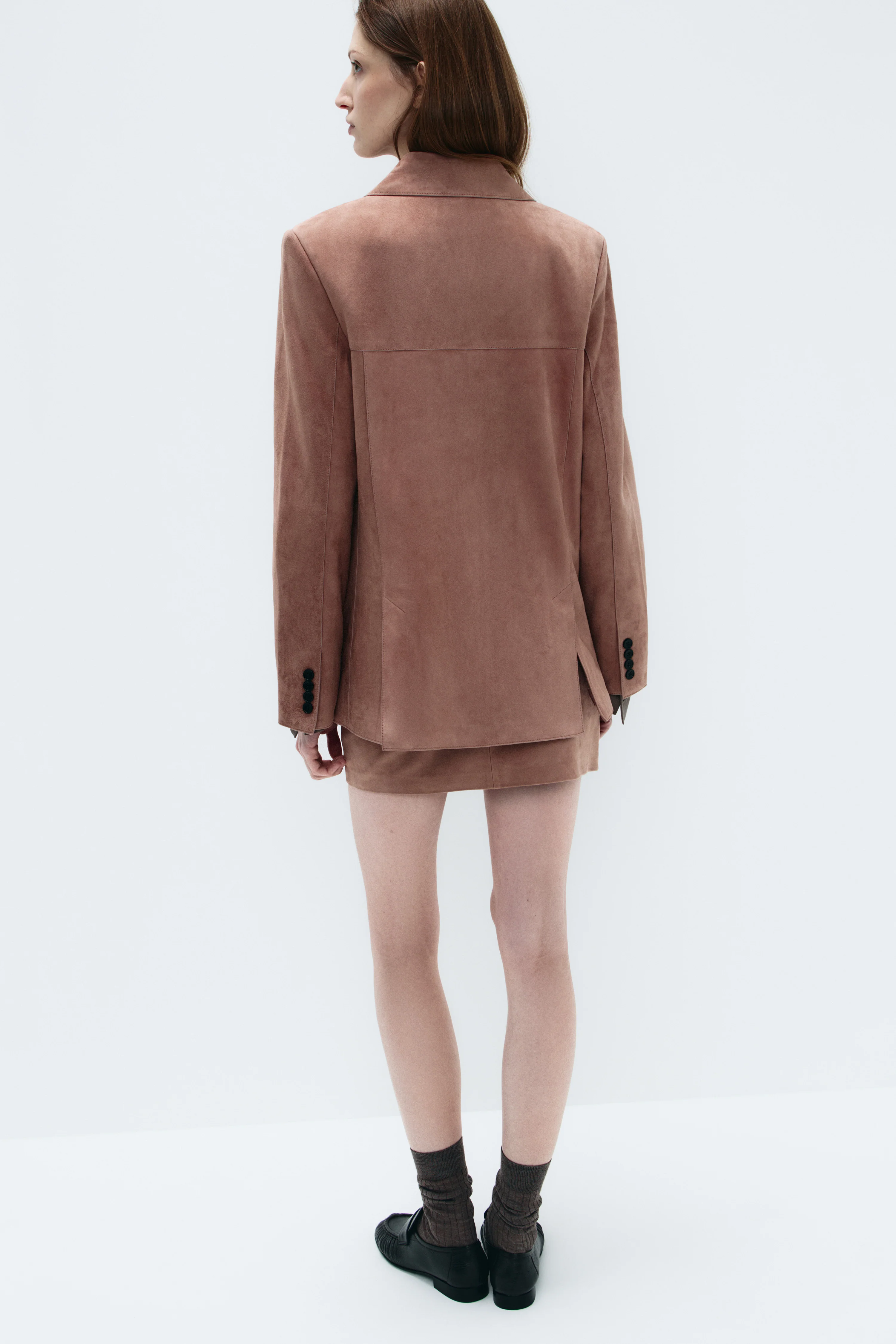 SUEDE OVERSIZE BLAZER - Image 5
