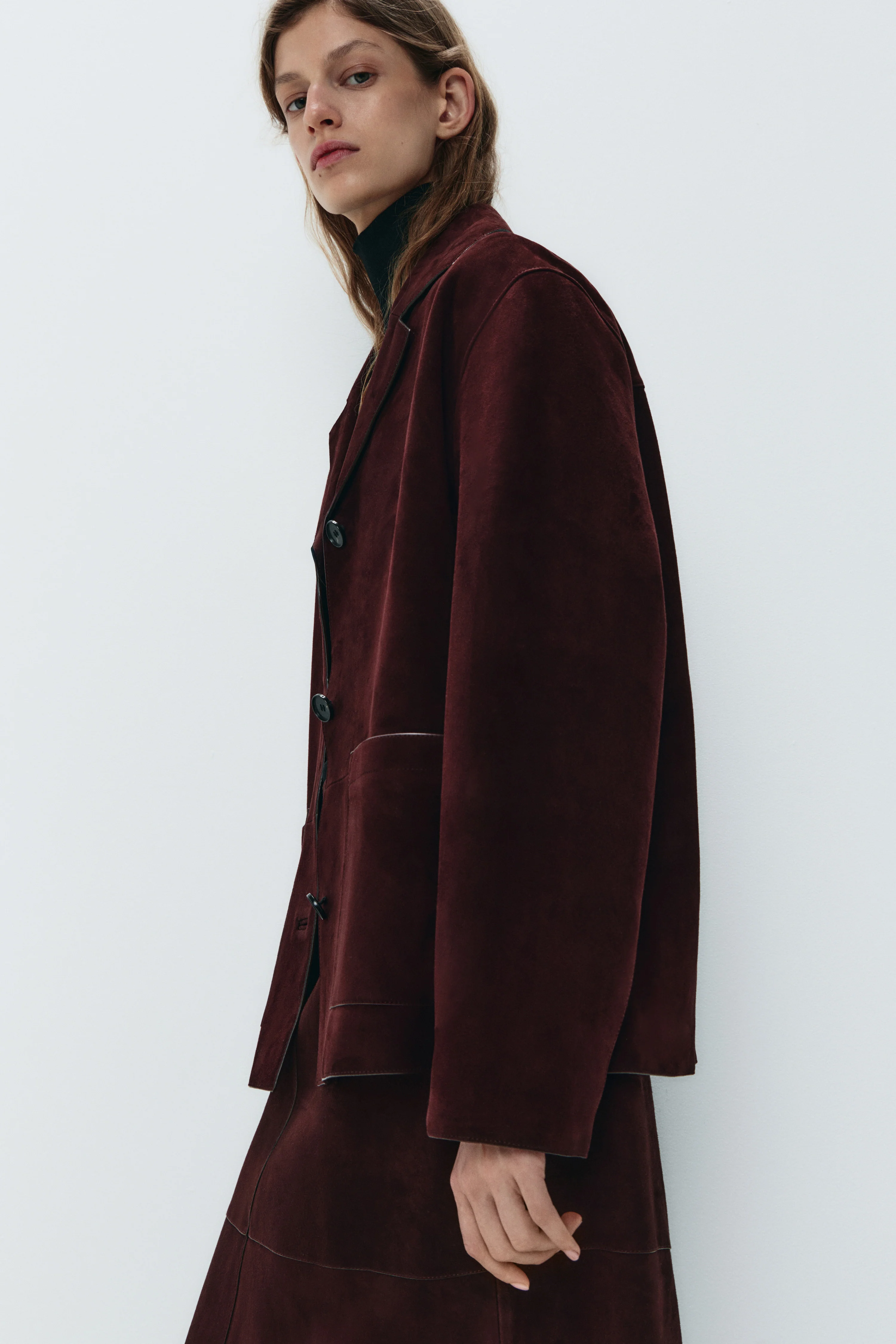 SUEDE OVERSIZE JACKET - Image 4