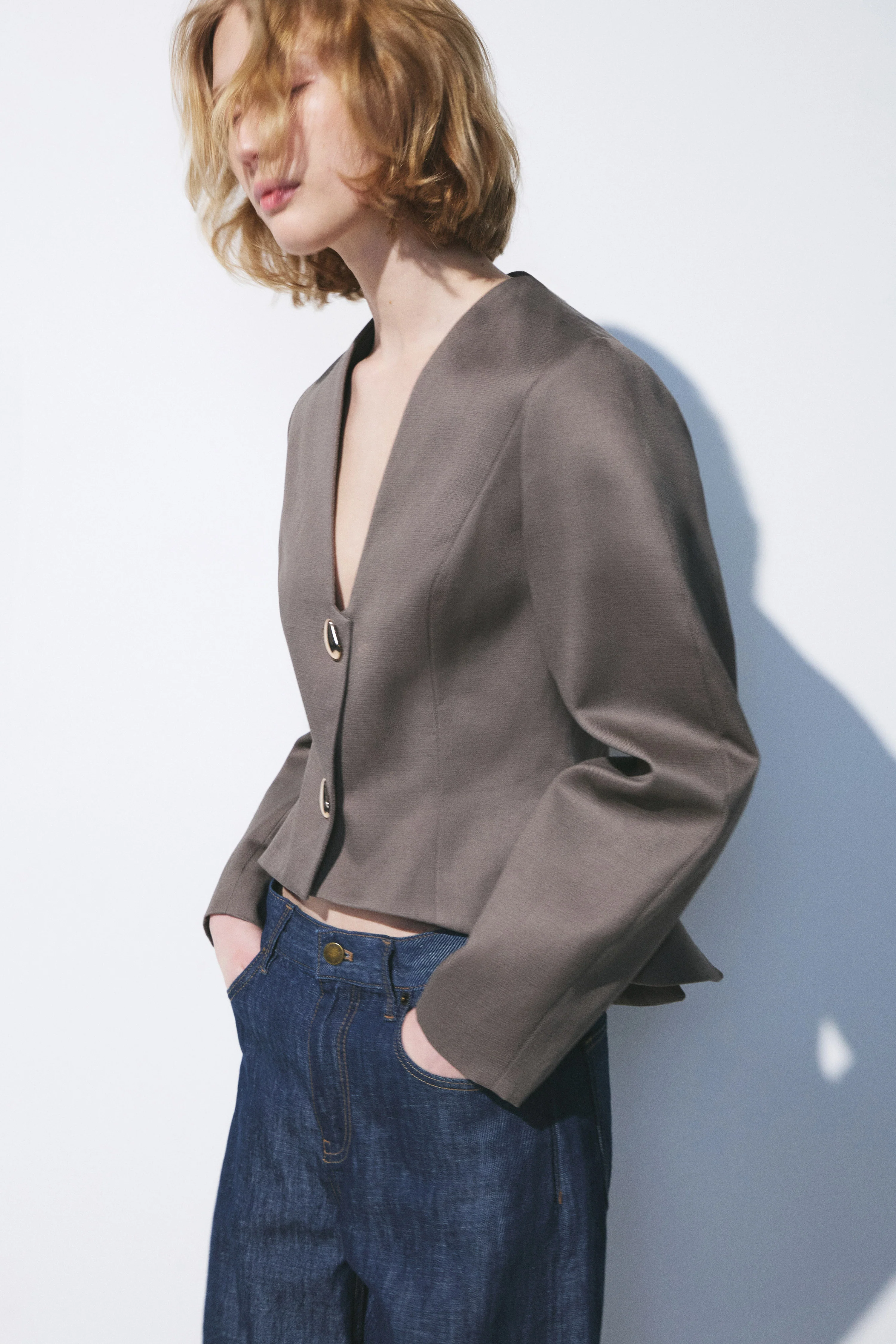 TAILORED COTTON-LINEN BLAZER - Image 4