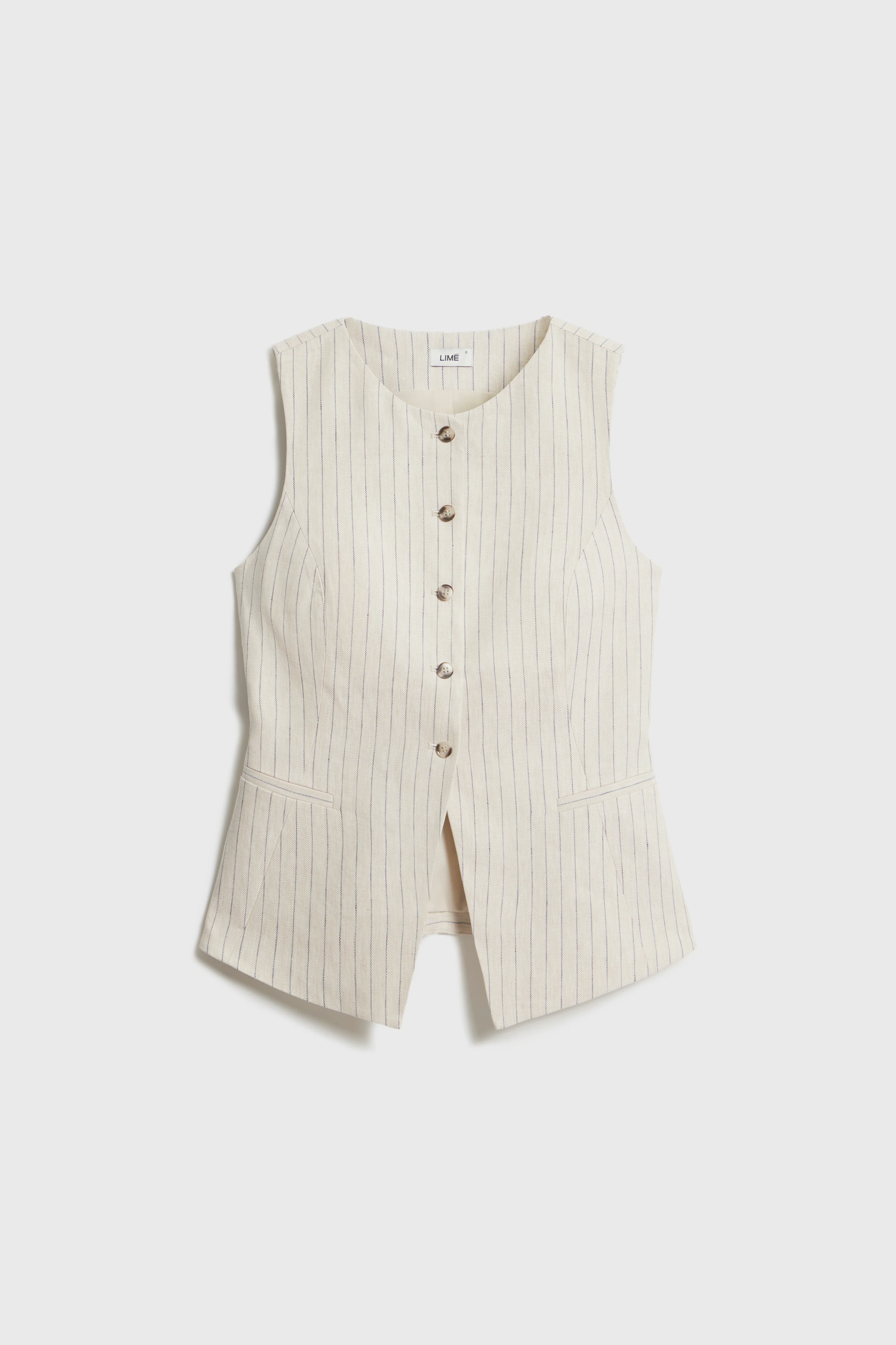 LINEN-COTTON TAILORED WAISTCOAT - Image 4