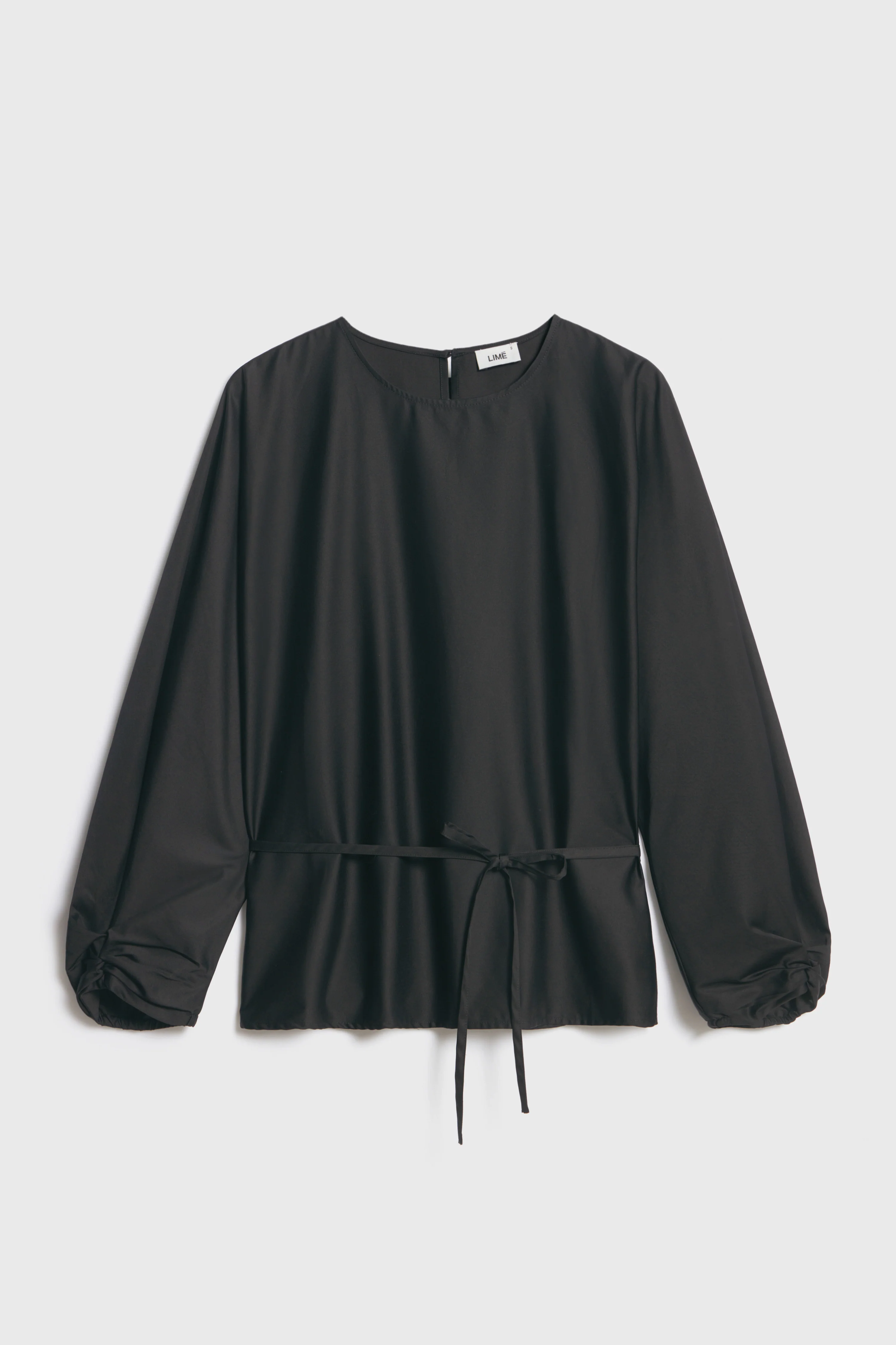 TIE-BELT COTTON-BLEND BLOUSE - Image 5