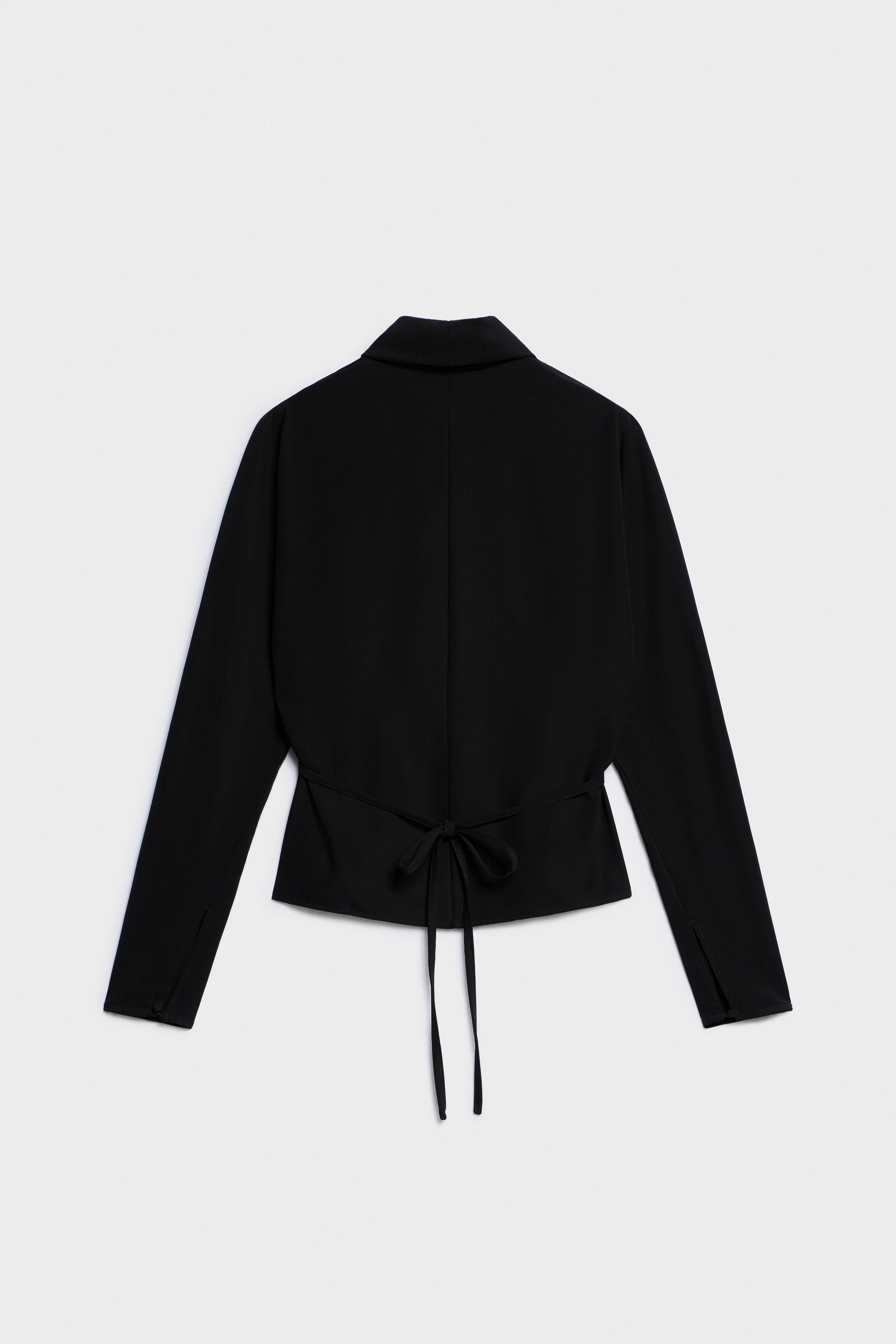 TIE-BELT SLIM BLOUSE - Image 6