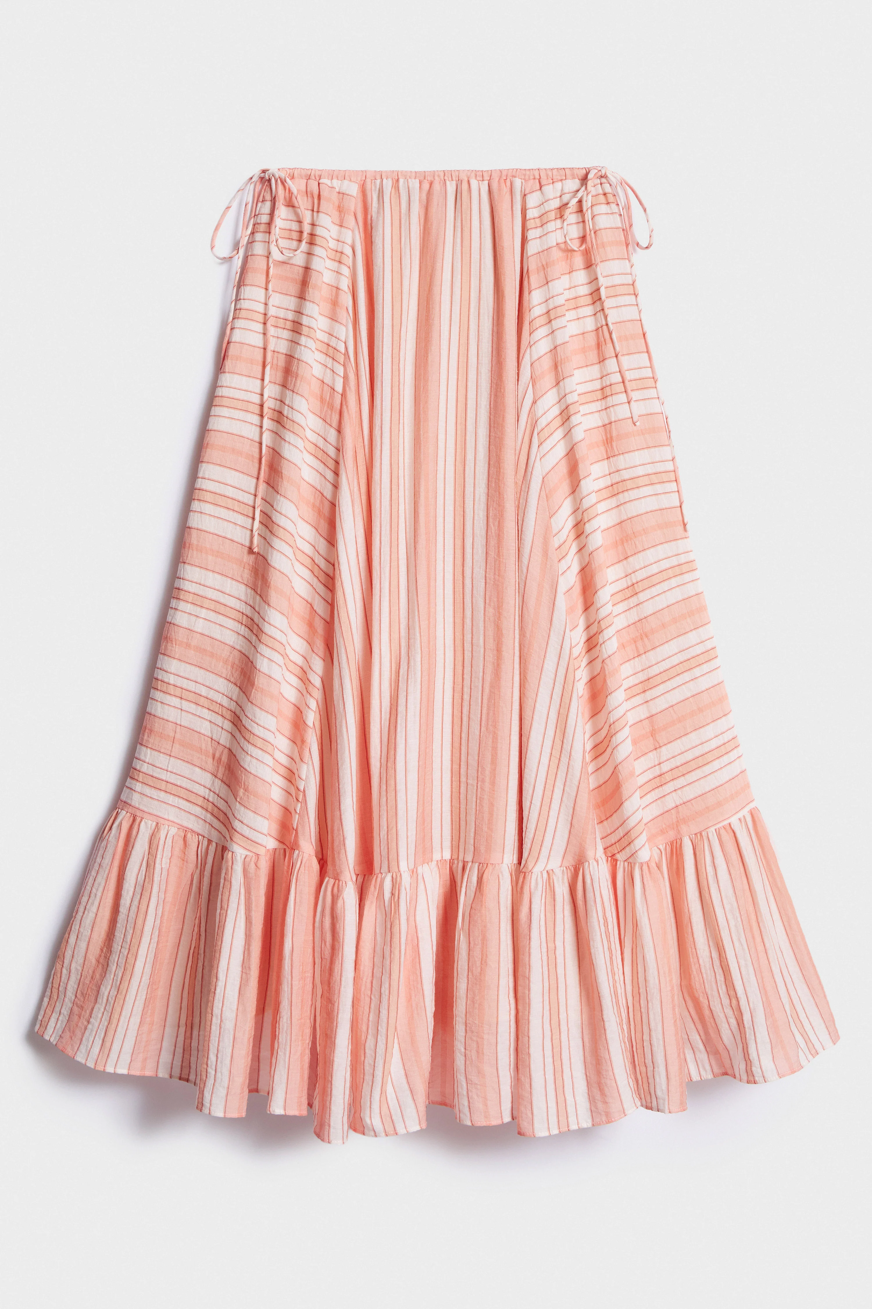 TIERED VISCOSE-LINEN SKIRT - Image 4