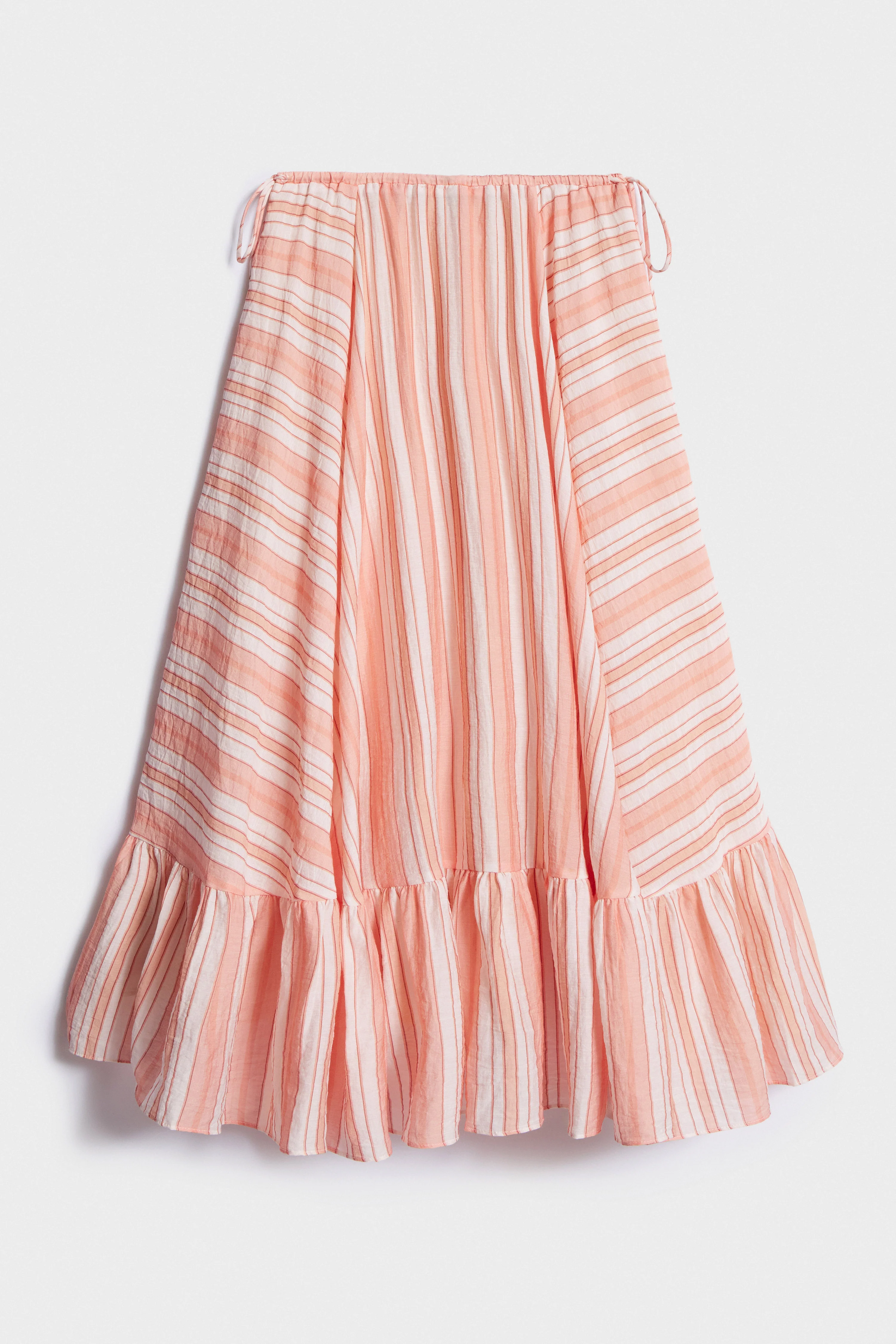 TIERED VISCOSE-LINEN SKIRT - Image 5