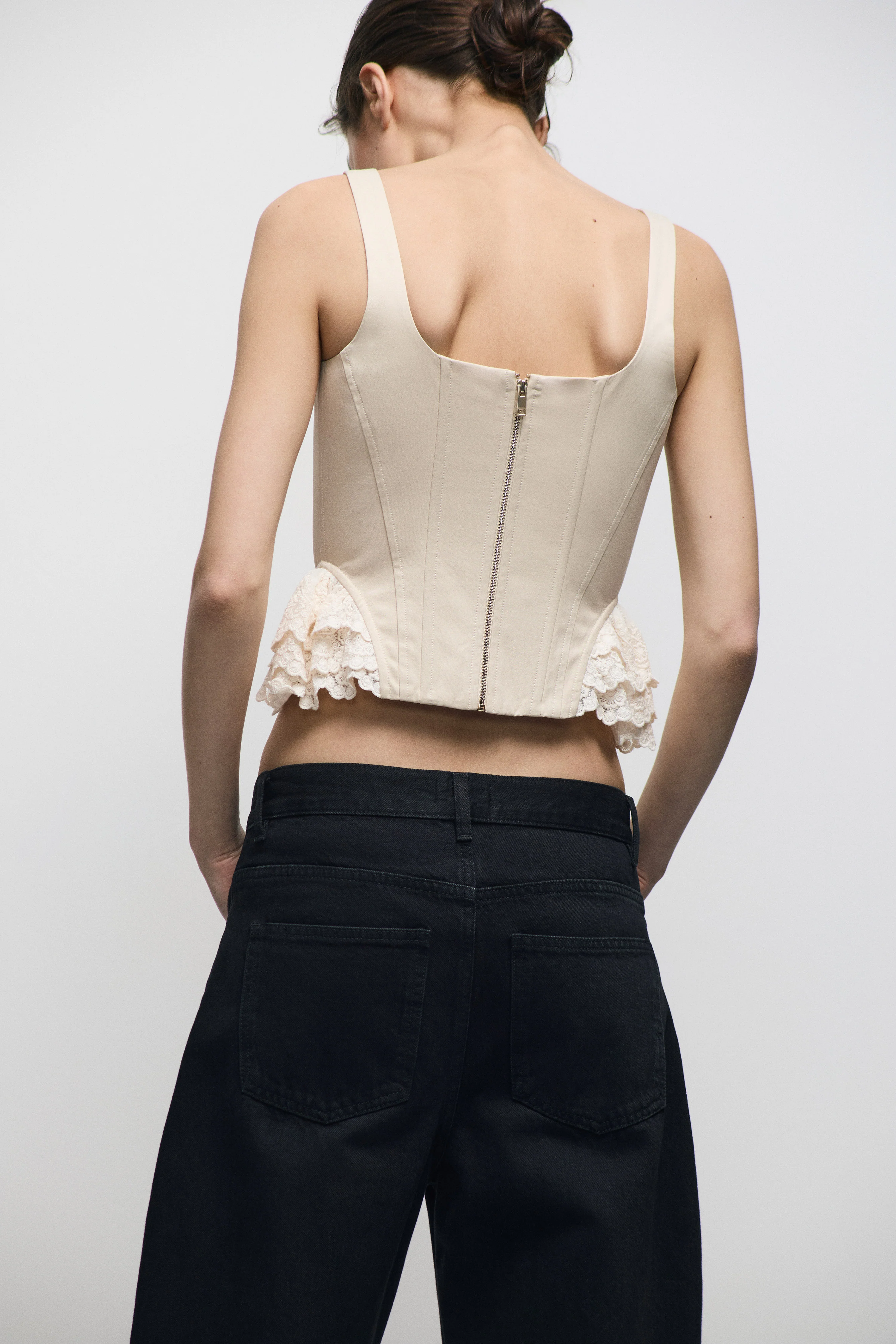 UNDERWIRED CORSET-STYLE COTTON TOP - Image 3