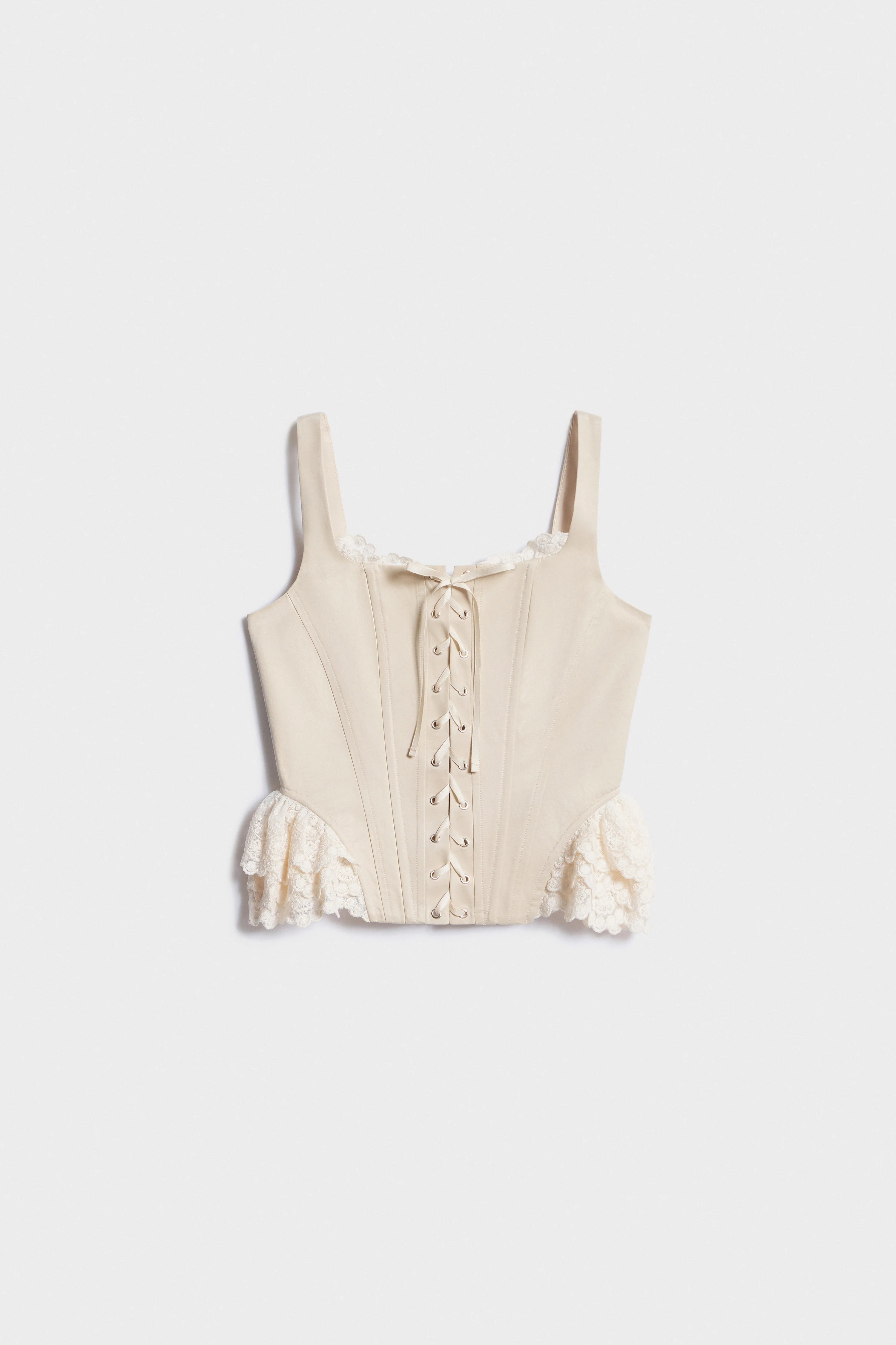 UNDERWIRED CORSET-STYLE COTTON TOP - Image 4