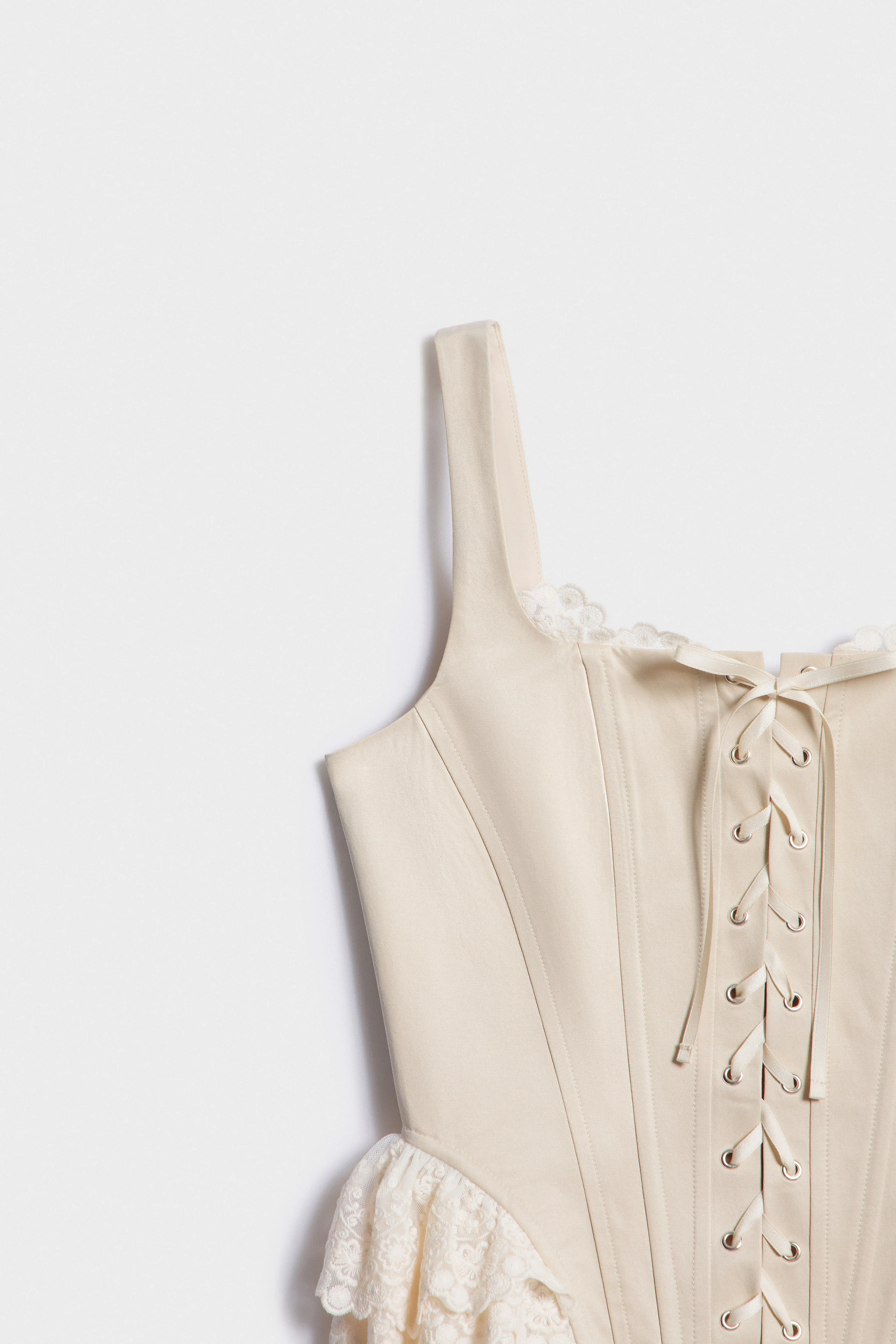 UNDERWIRED CORSET-STYLE COTTON TOP - Image 5