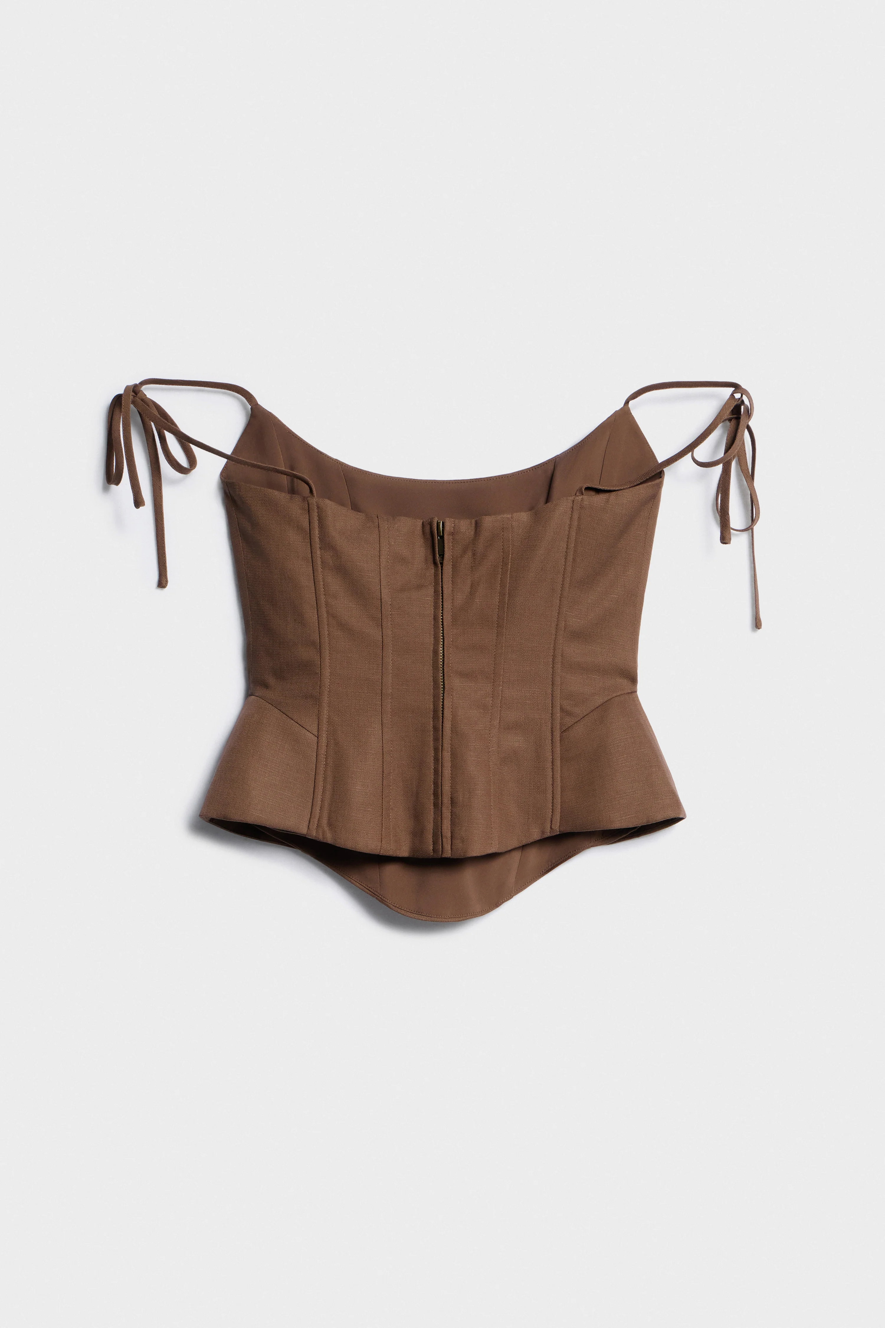 UNDERWIRED CORSET-STYLE LYOCELL-LINEN TOP - Image 6