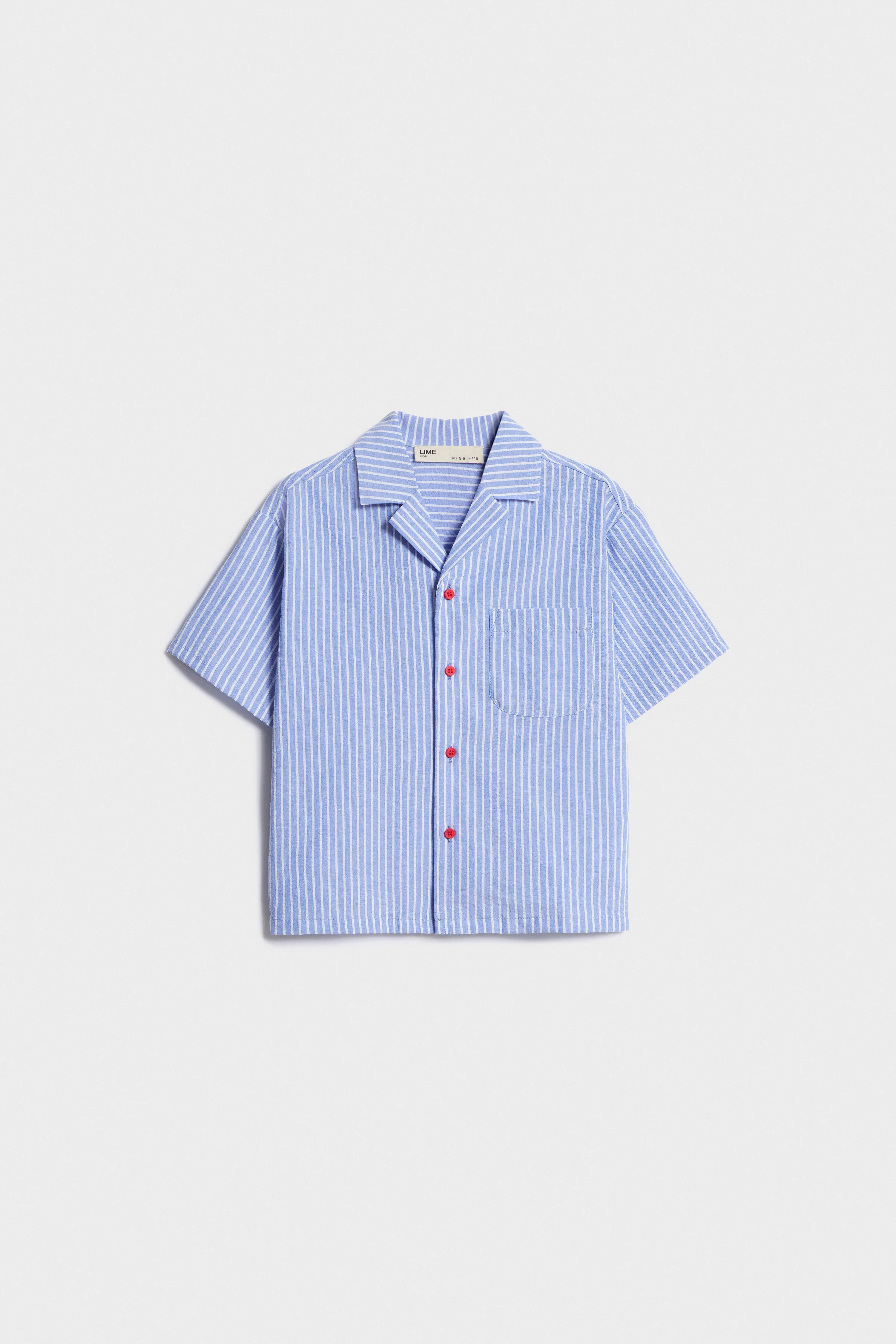 STRIPED SHORT-SLEEVED SHIRT - Image 4