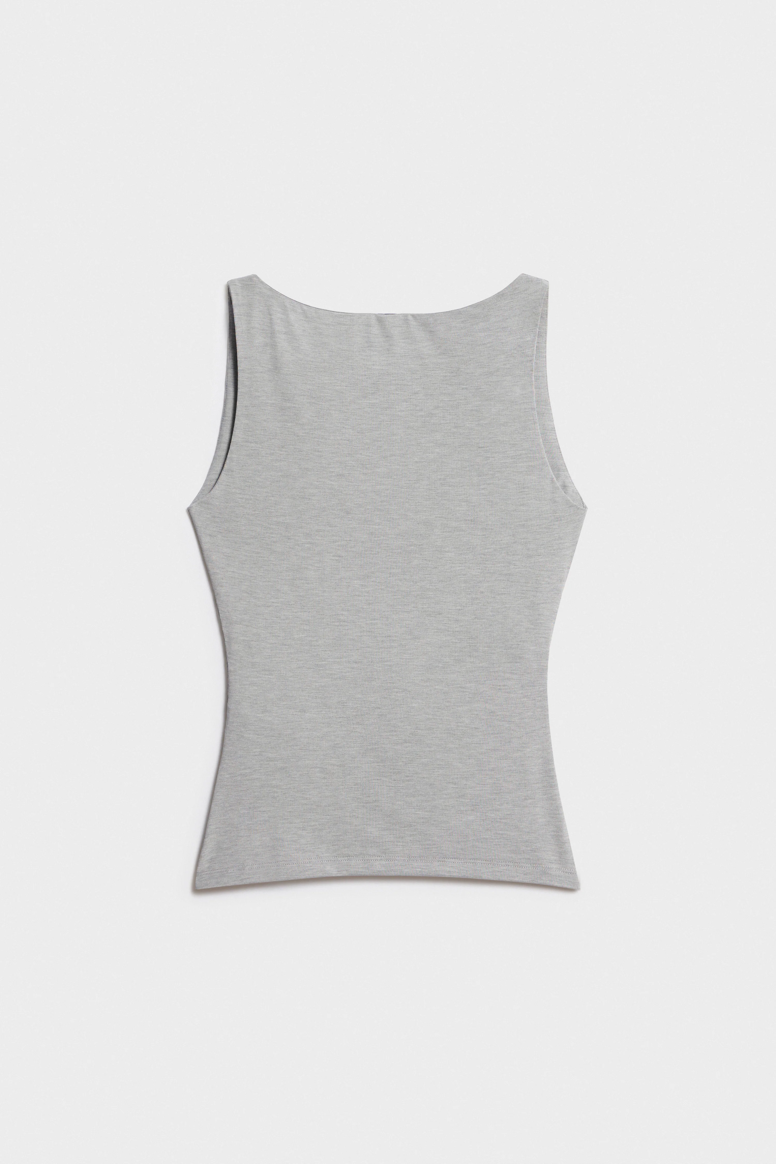 FITTED VISCOSE TOP - Image 4