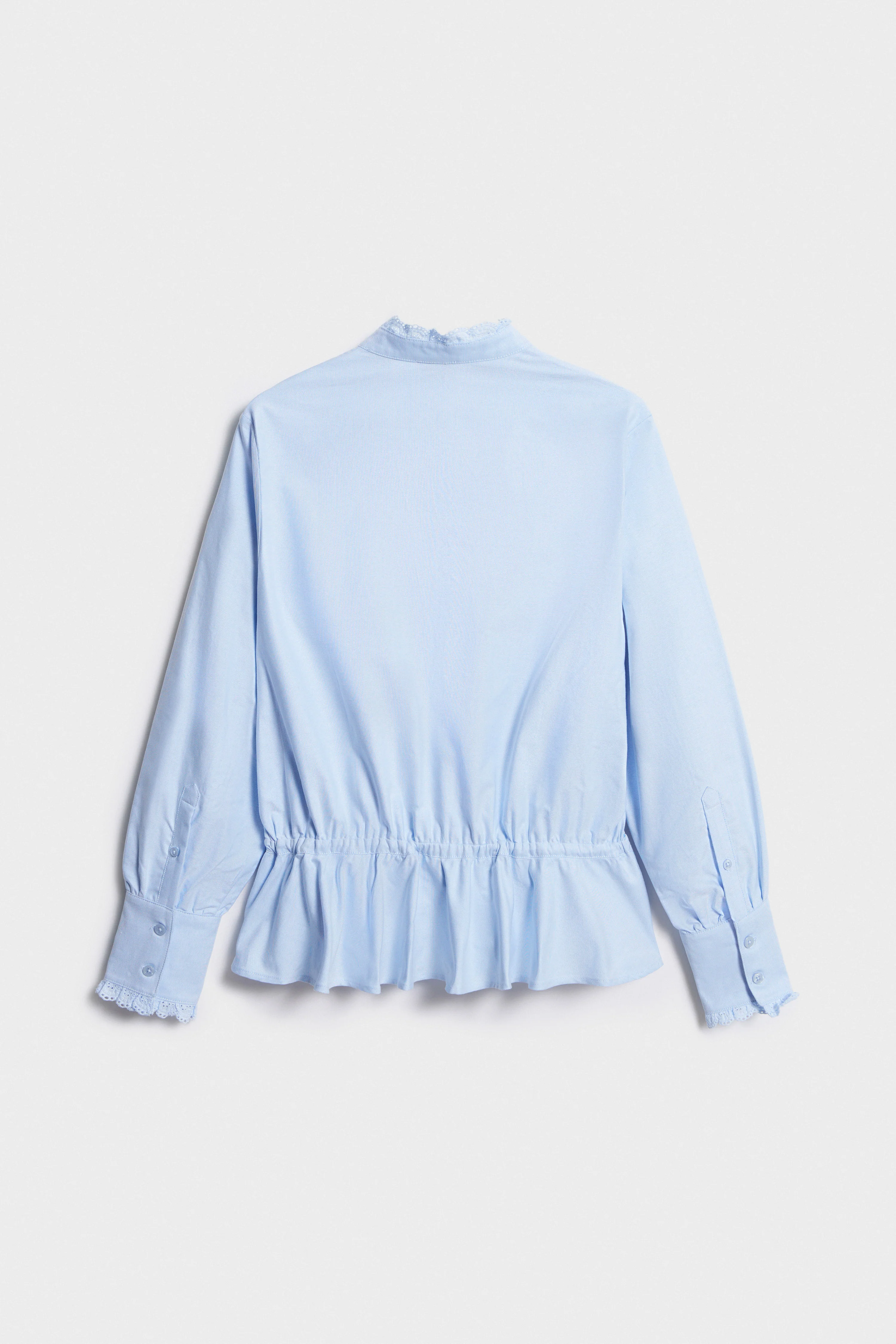FRILL-TRIMMED COTTON BLOUSE - Image 6