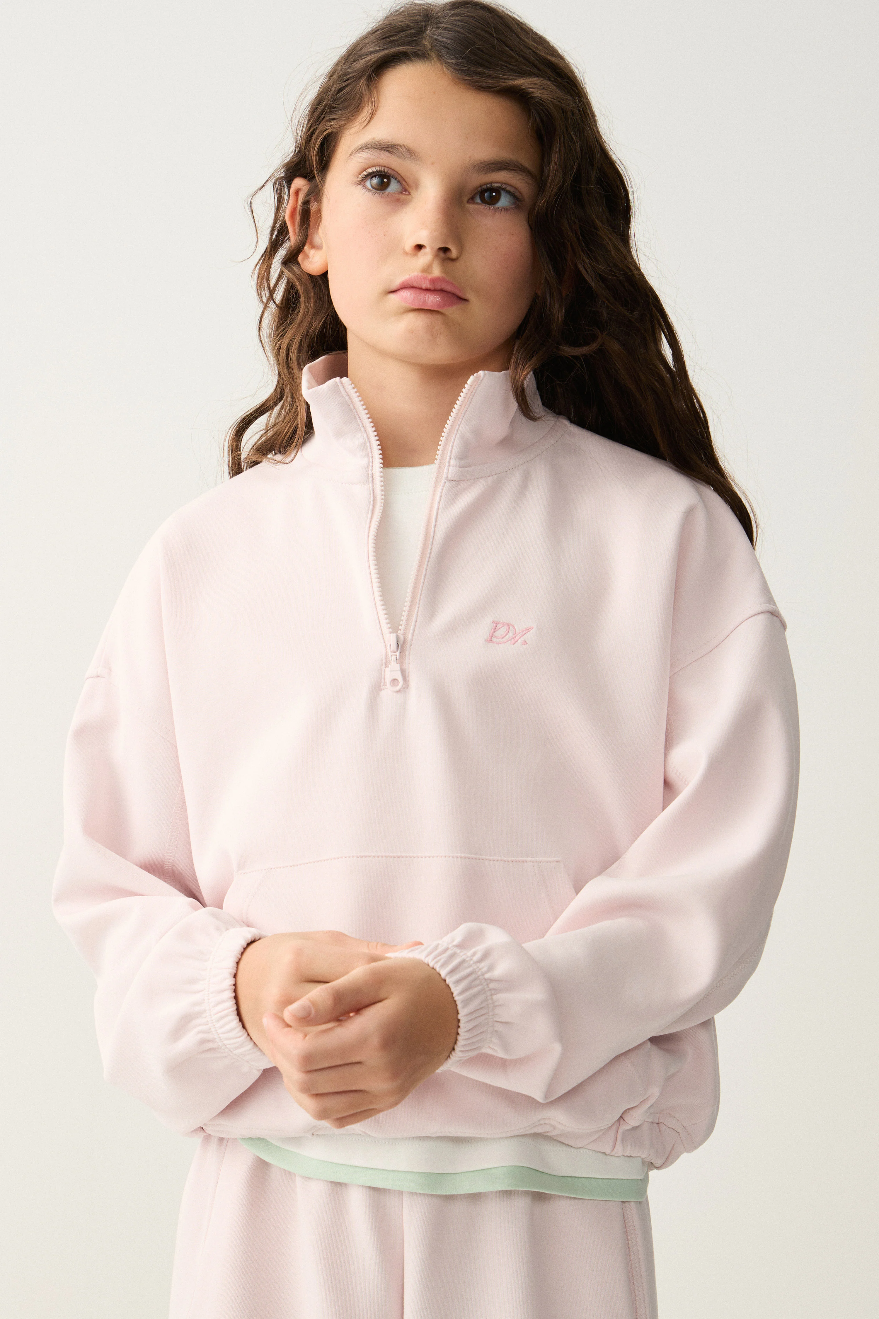 INTERLOCK ZIP-TOP SWEATSHIRT