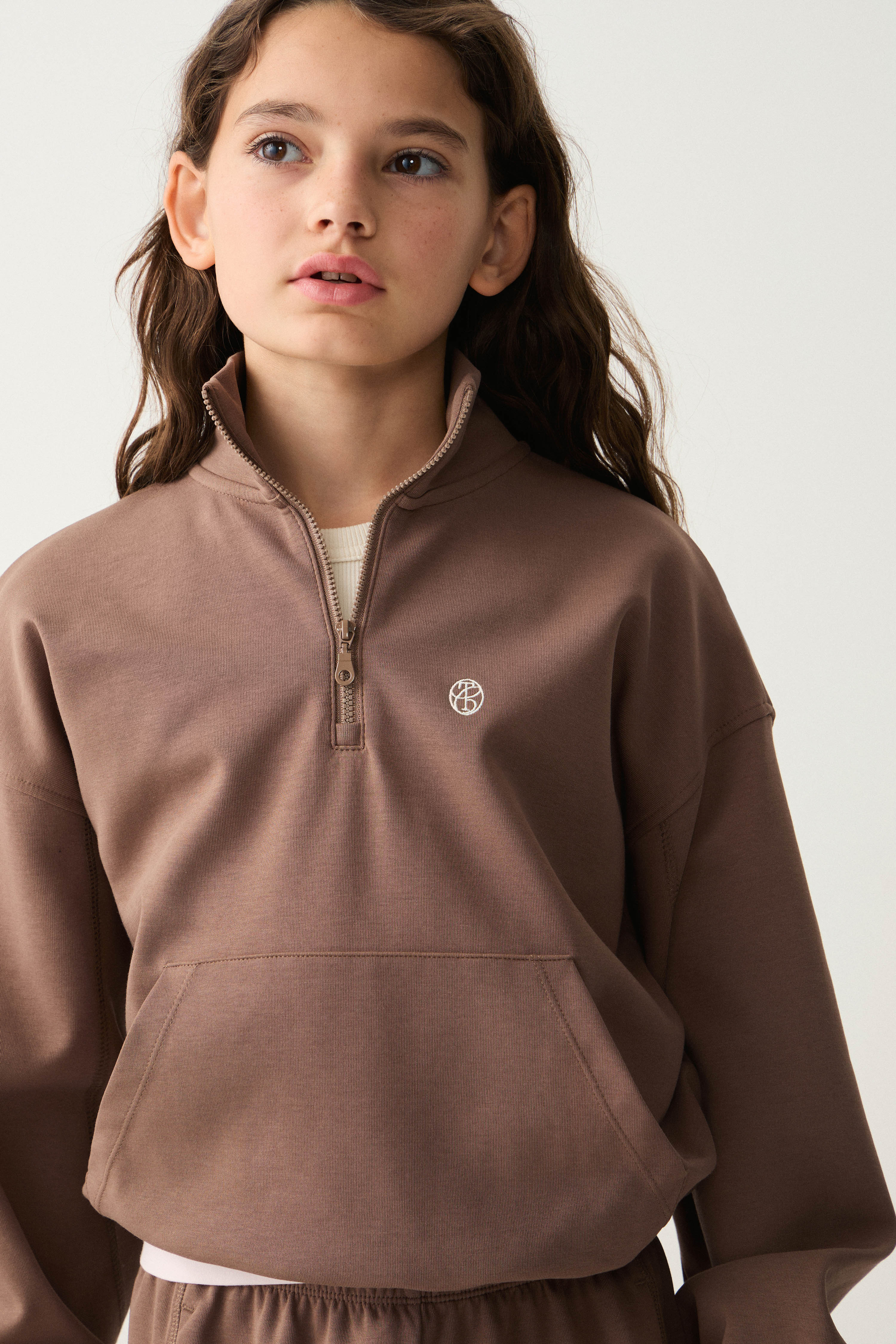 INTERLOCK ZIP-TOP SWEATSHIRT