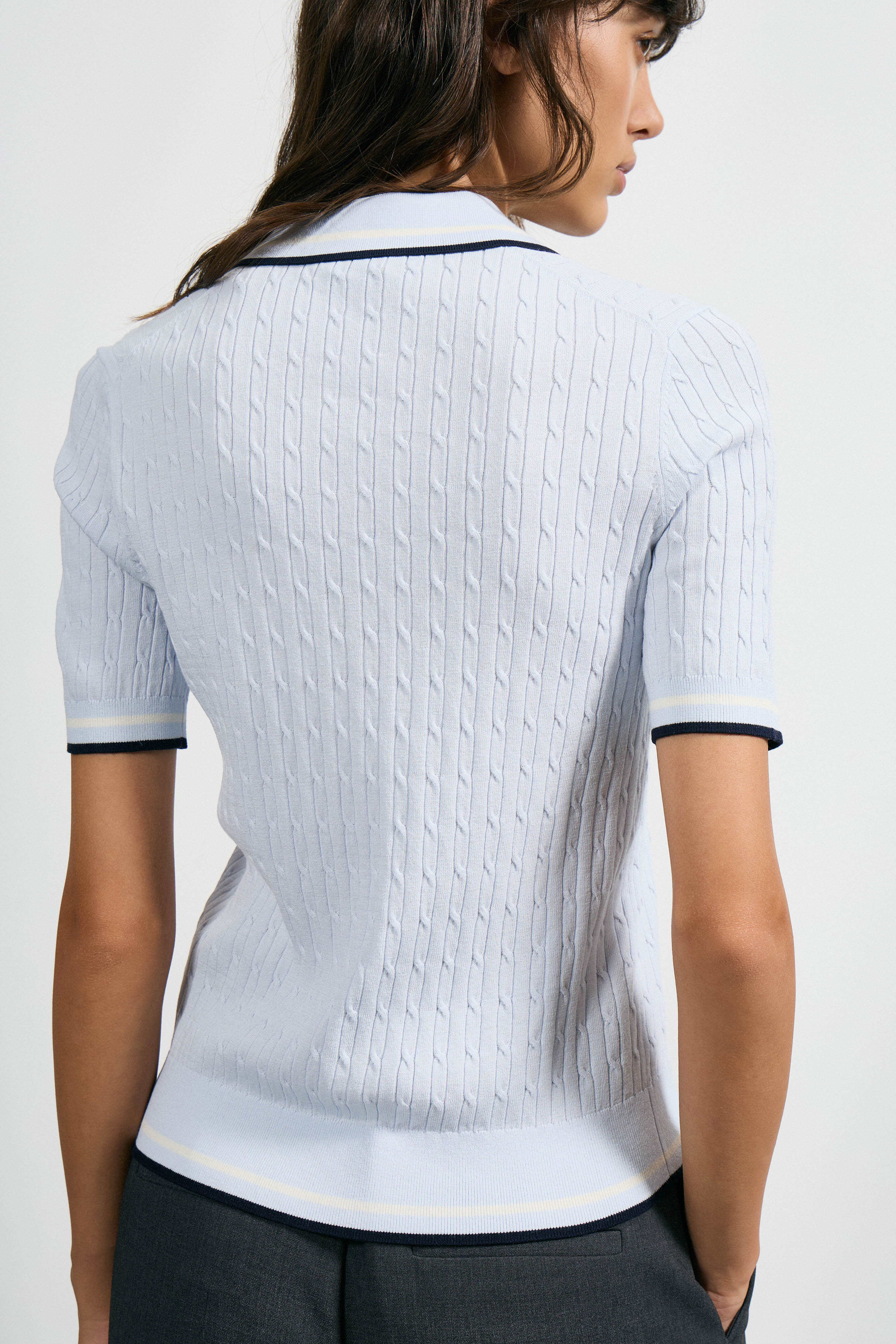 CONTRAST VISCOSE-LYOCELL KNIT SWEATER - Image 4