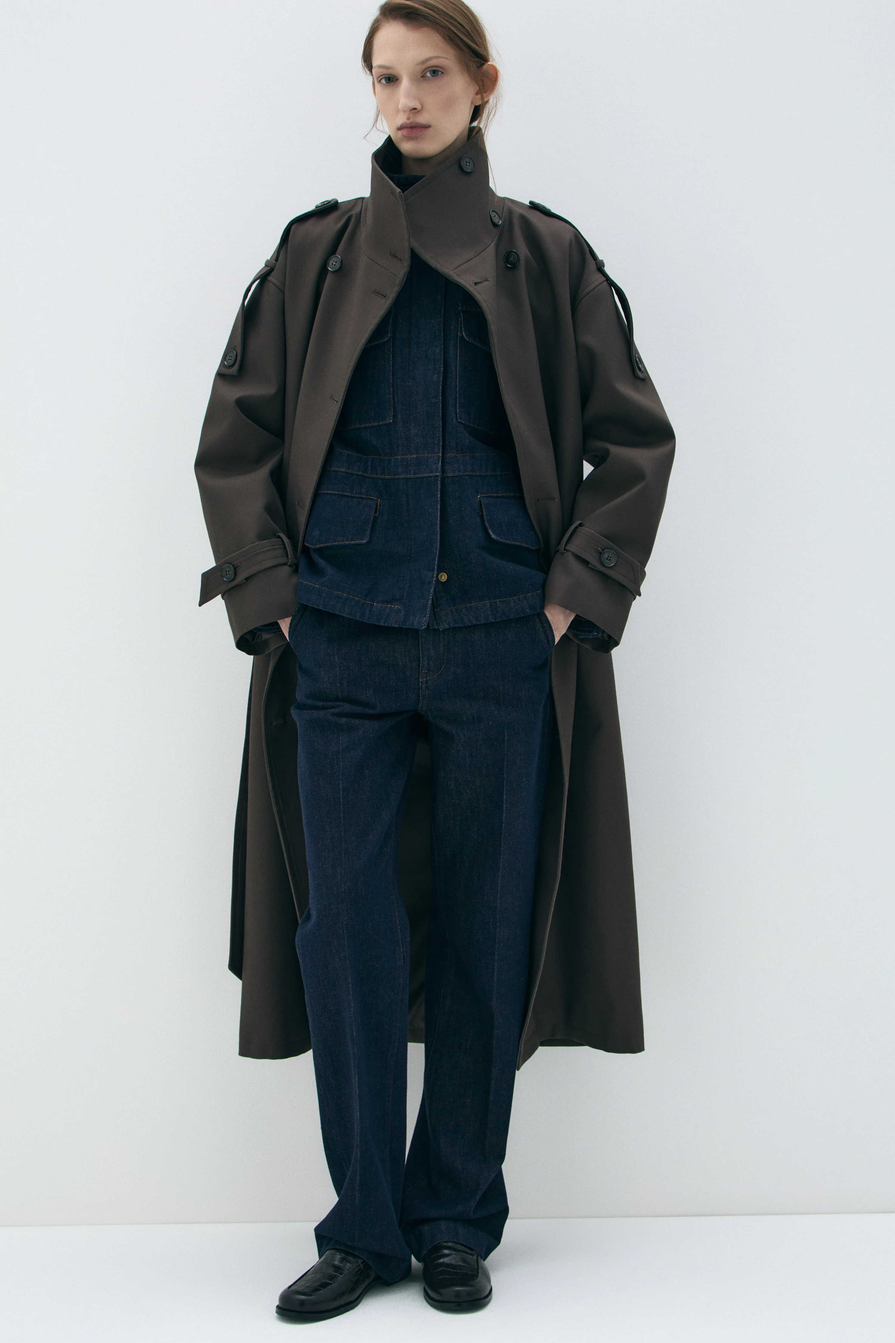 PRESSED CREASE STRAIGHT JEANS - Image 6