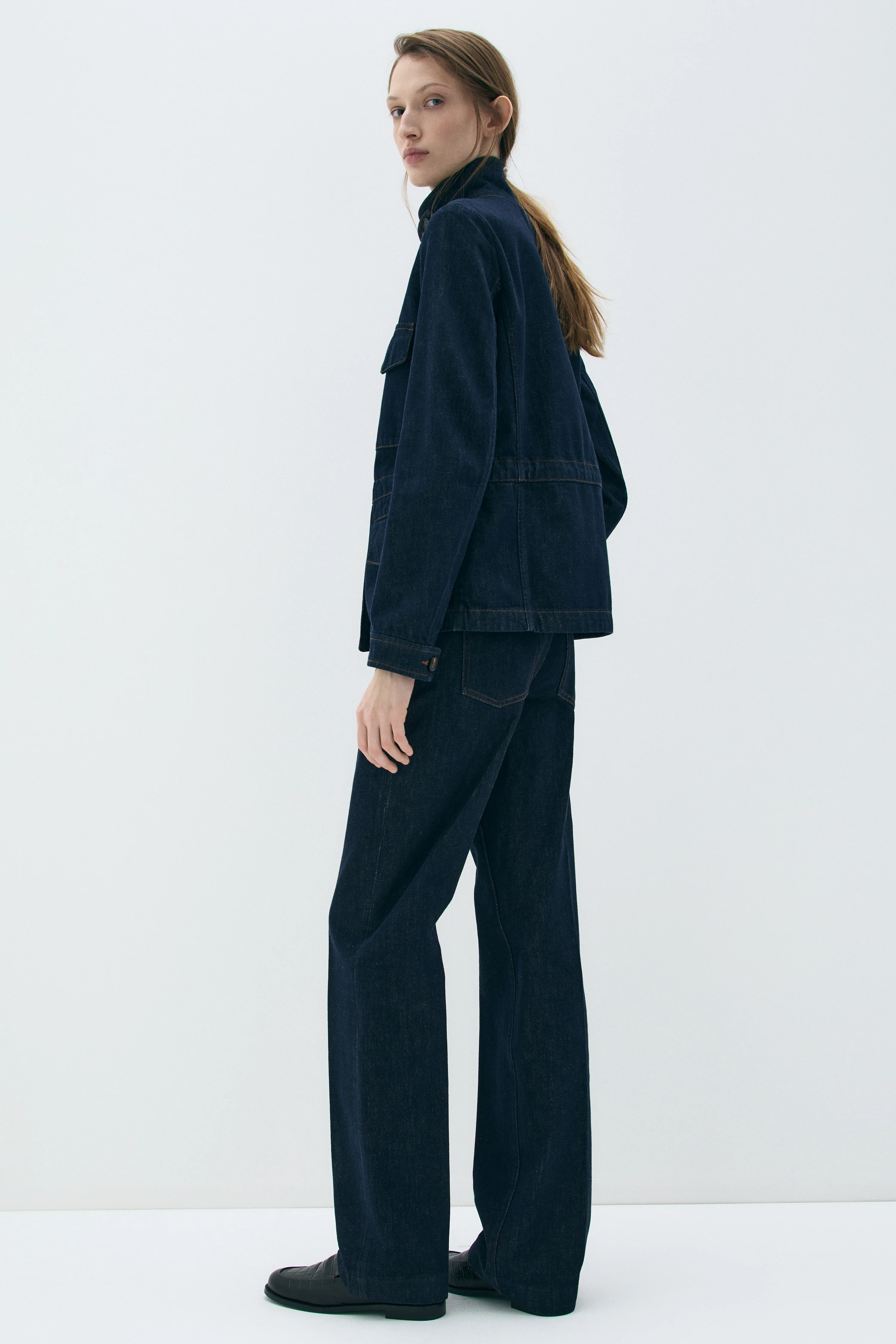 PRESSED CREASE STRAIGHT JEANS - Image 8