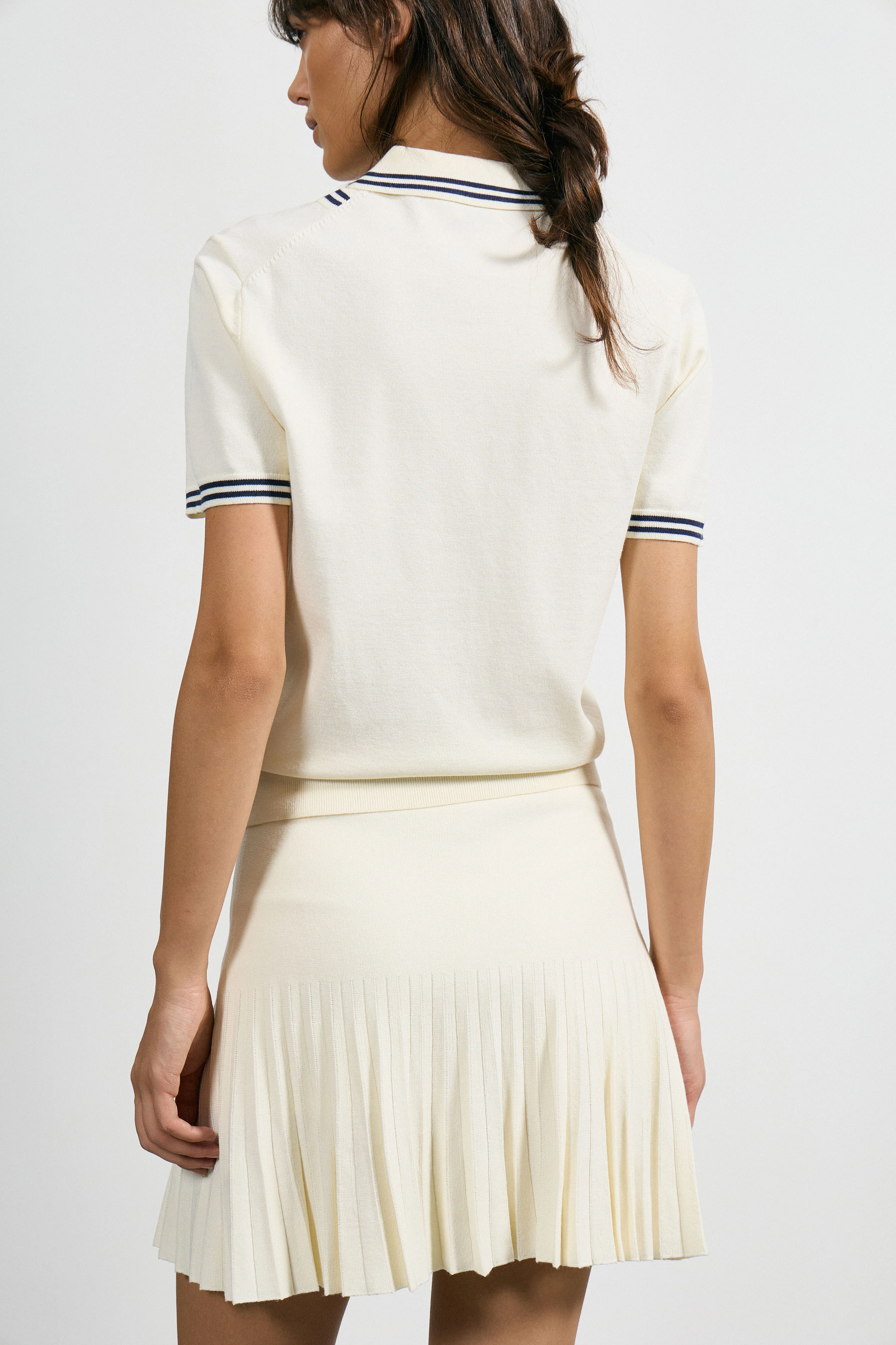 PLEATED VISCOSE-LYOCELL KNIT SKIRT - Image 3