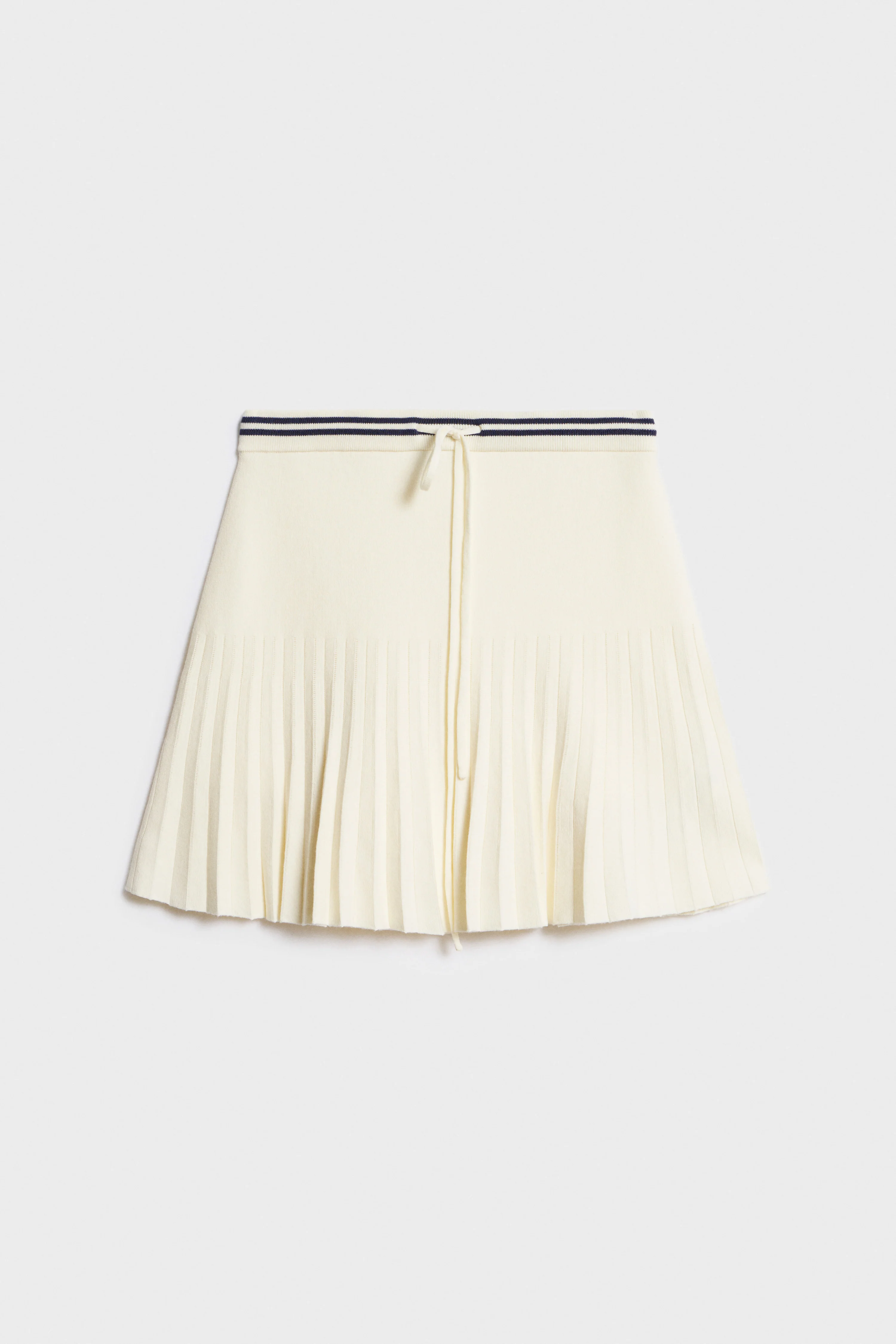 PLEATED VISCOSE-LYOCELL KNIT SKIRT - Image 4