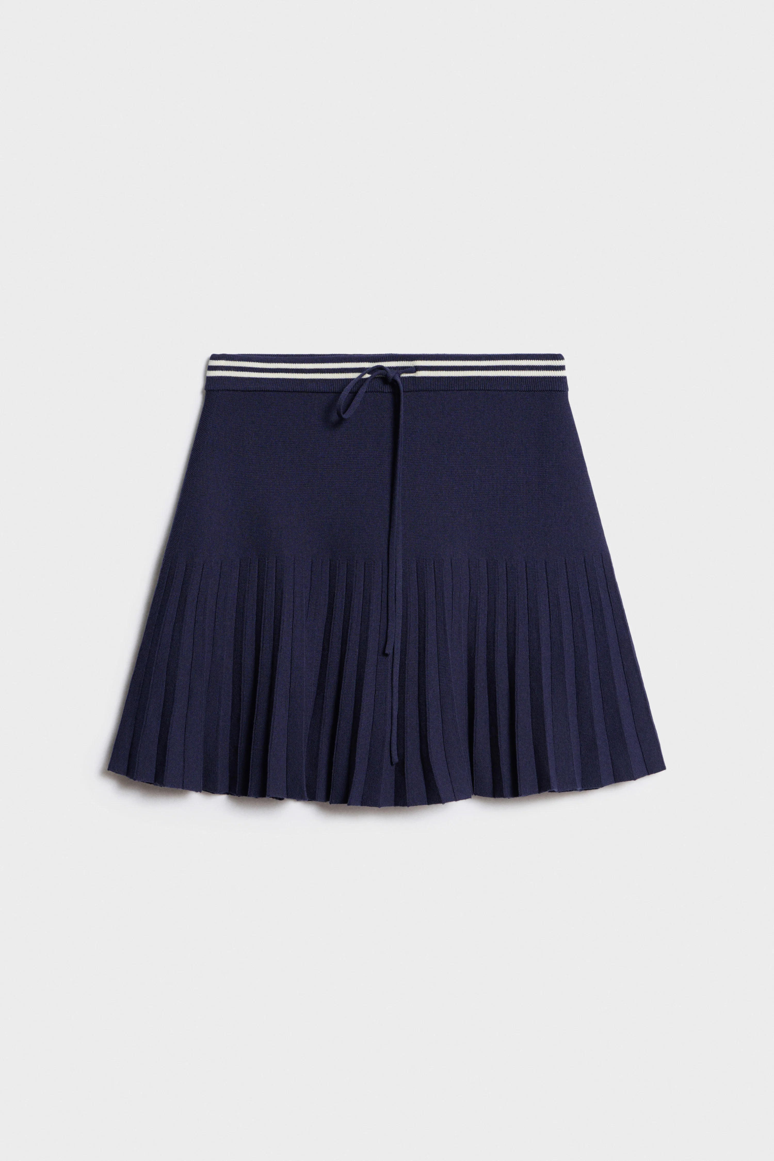 PLEATED VISCOSE-LYOCELL KNIT SKIRT - Image 5