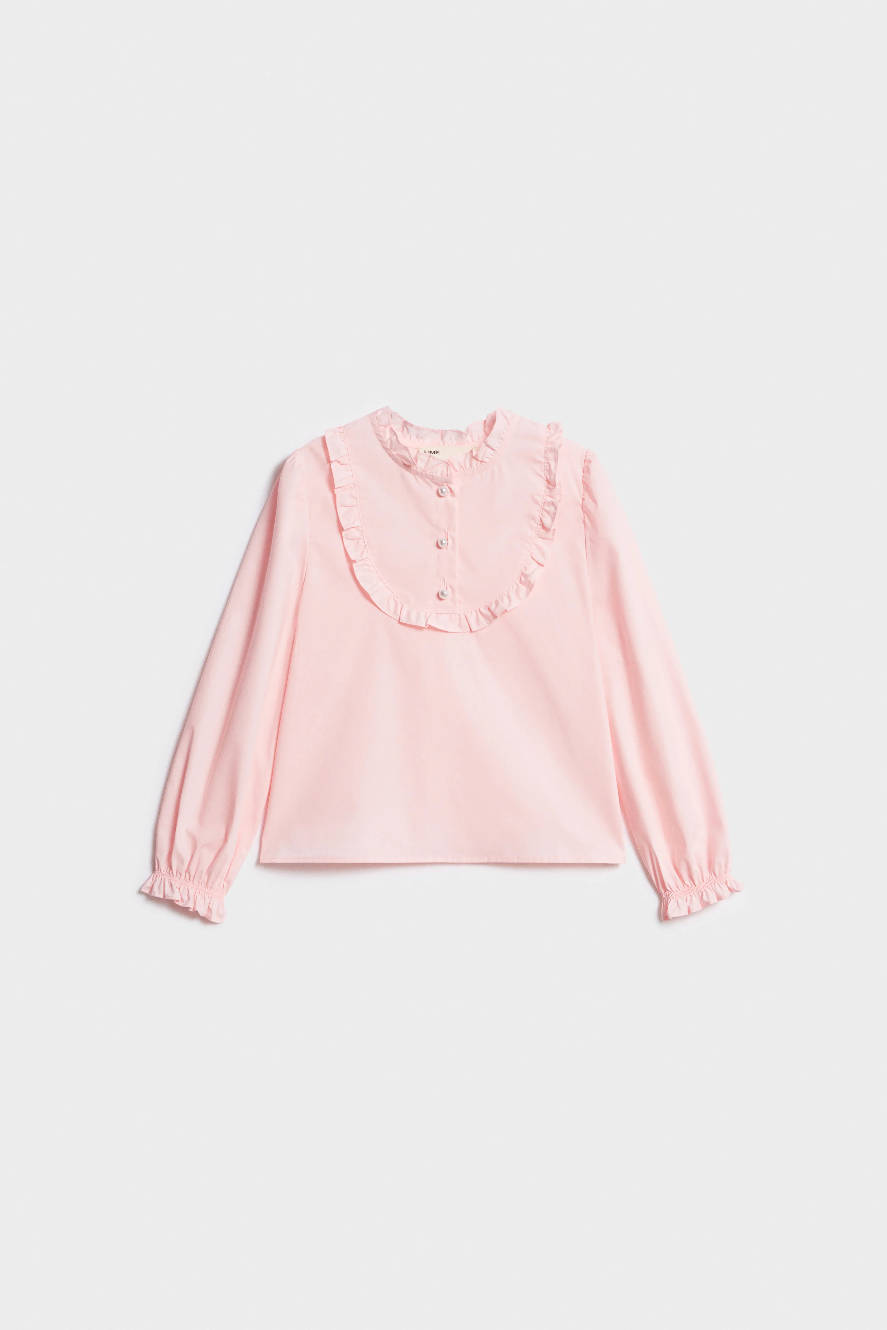 FLOUNCE-DETAIL LYOCELL-BLEND BLOUSE - Image 3