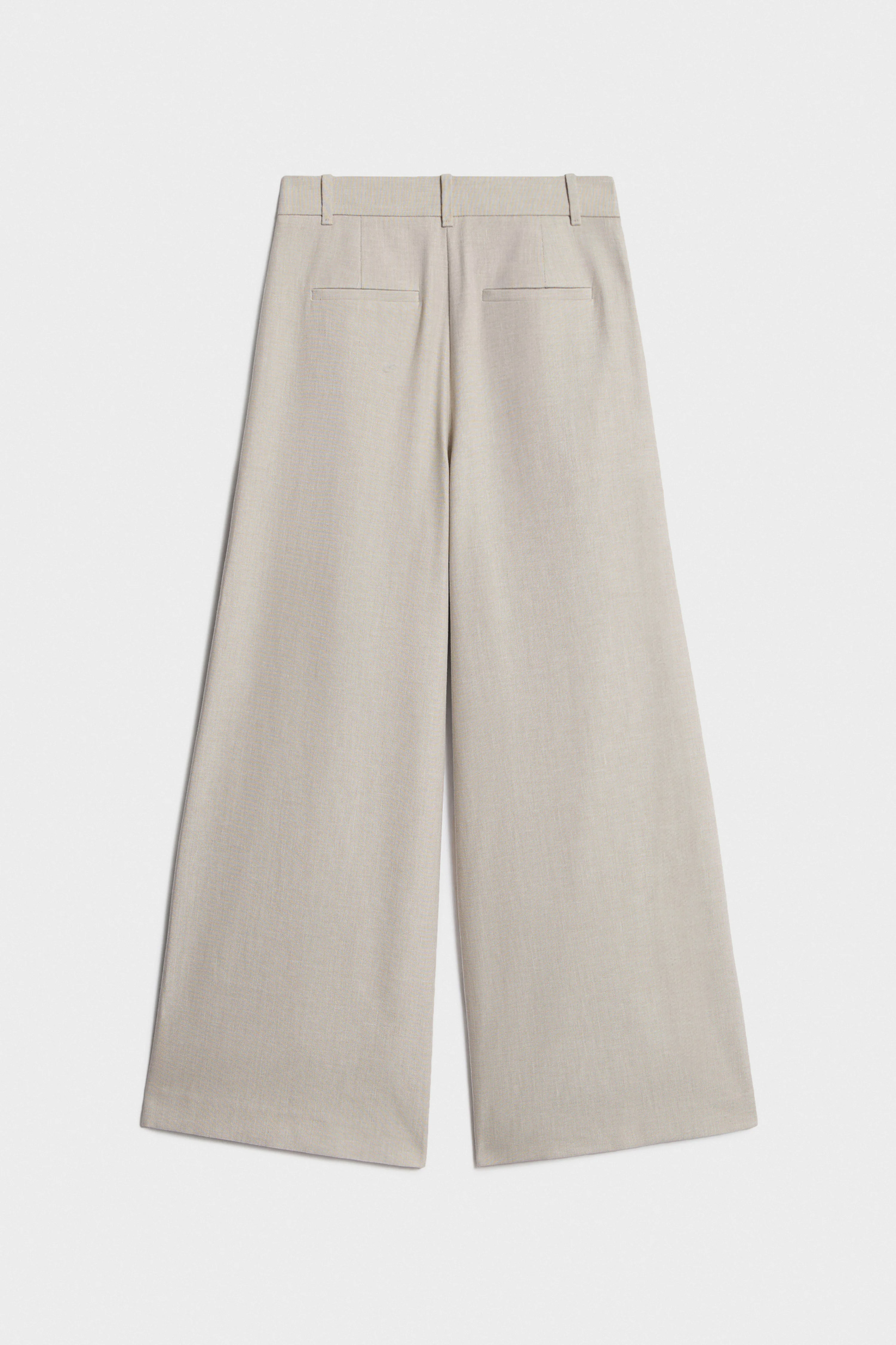 PLEAT-FRONT WIDE-LEG TROUSERS - Image 7