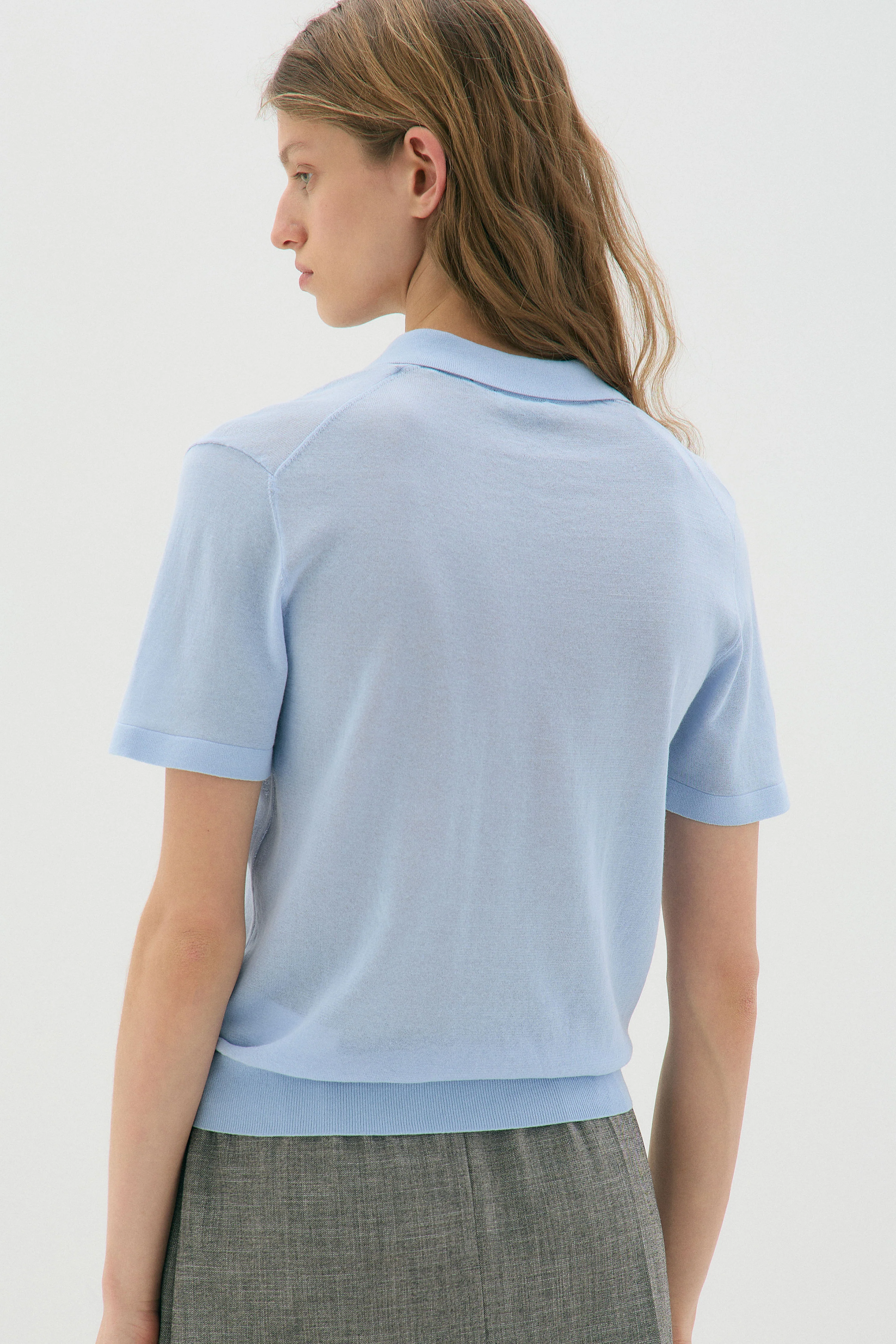 FINE-KNIT POLO SWEATER - Image 3