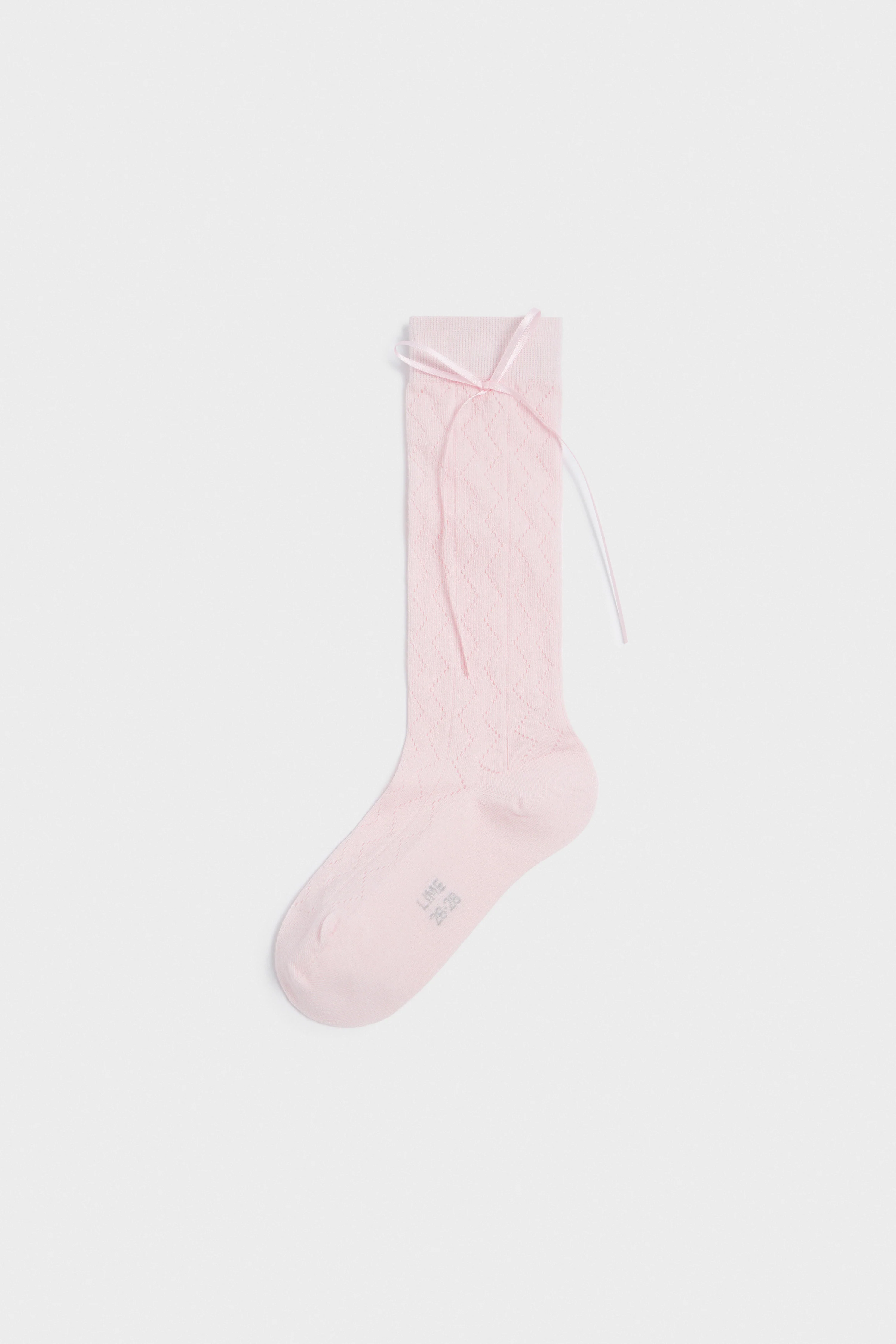 BOW-DETAIL POINTELLE SOCKS