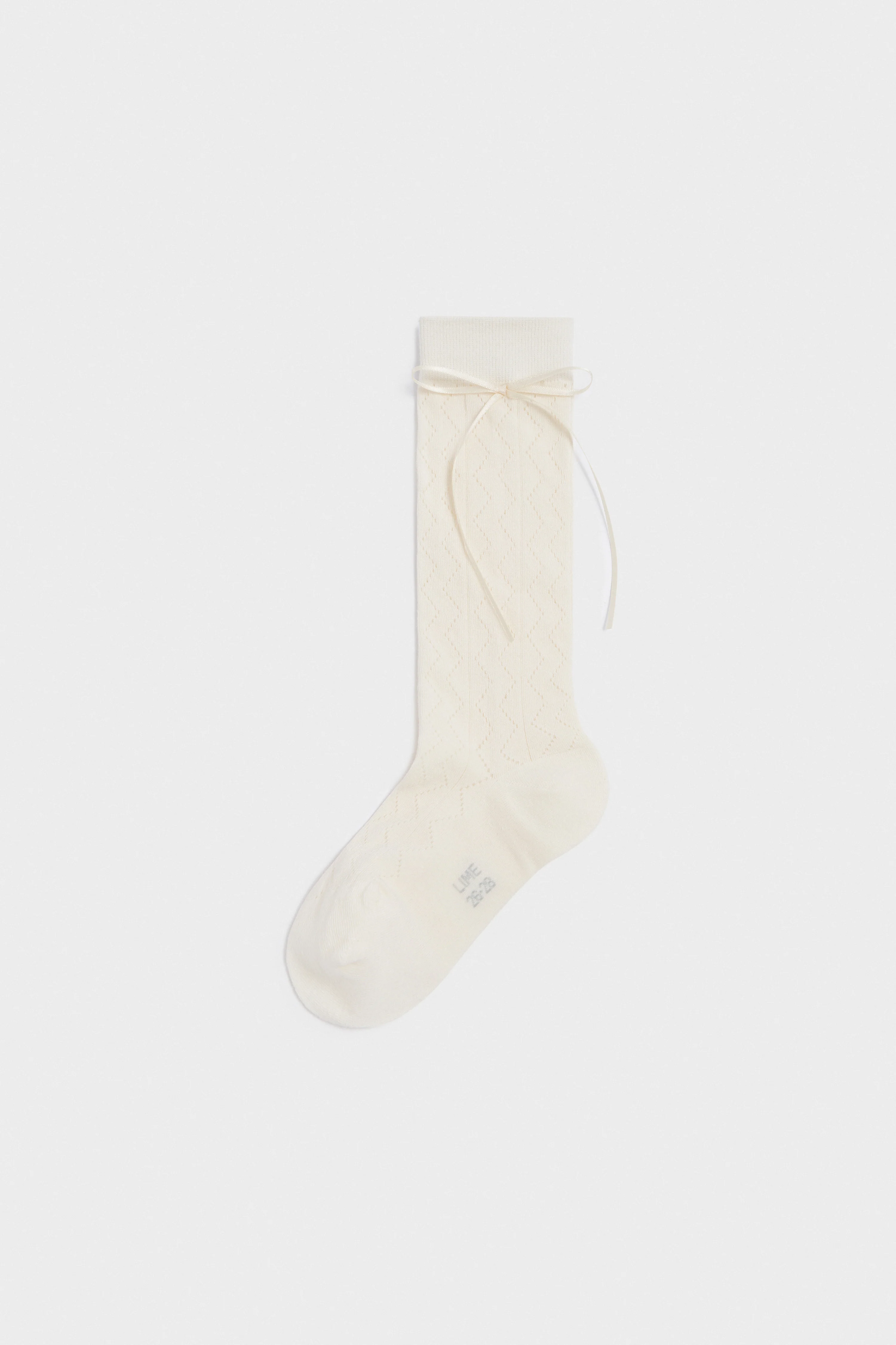 BOW-DETAIL POINTELLE SOCKS