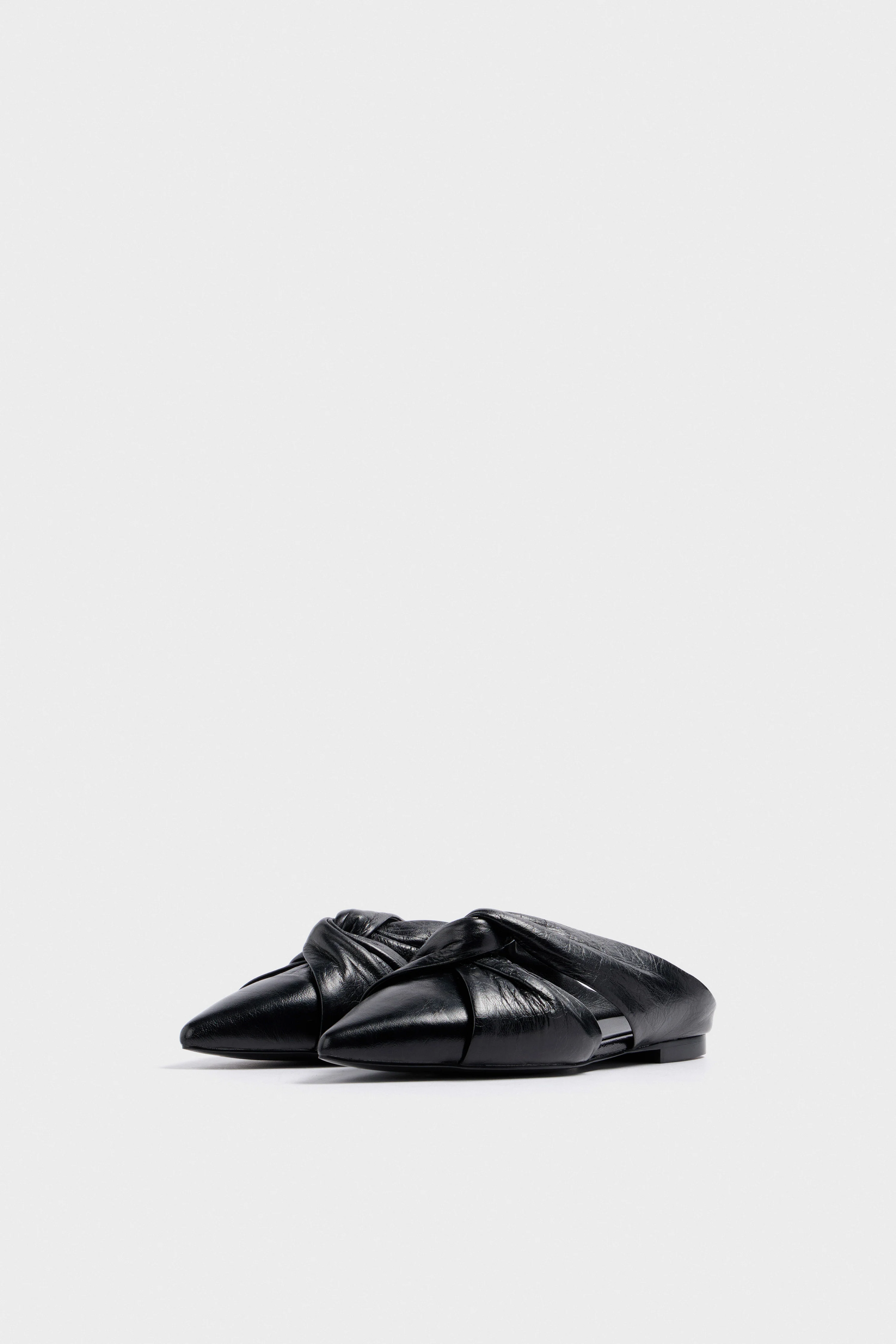 DRAPED LEATHER MULES - Image 3