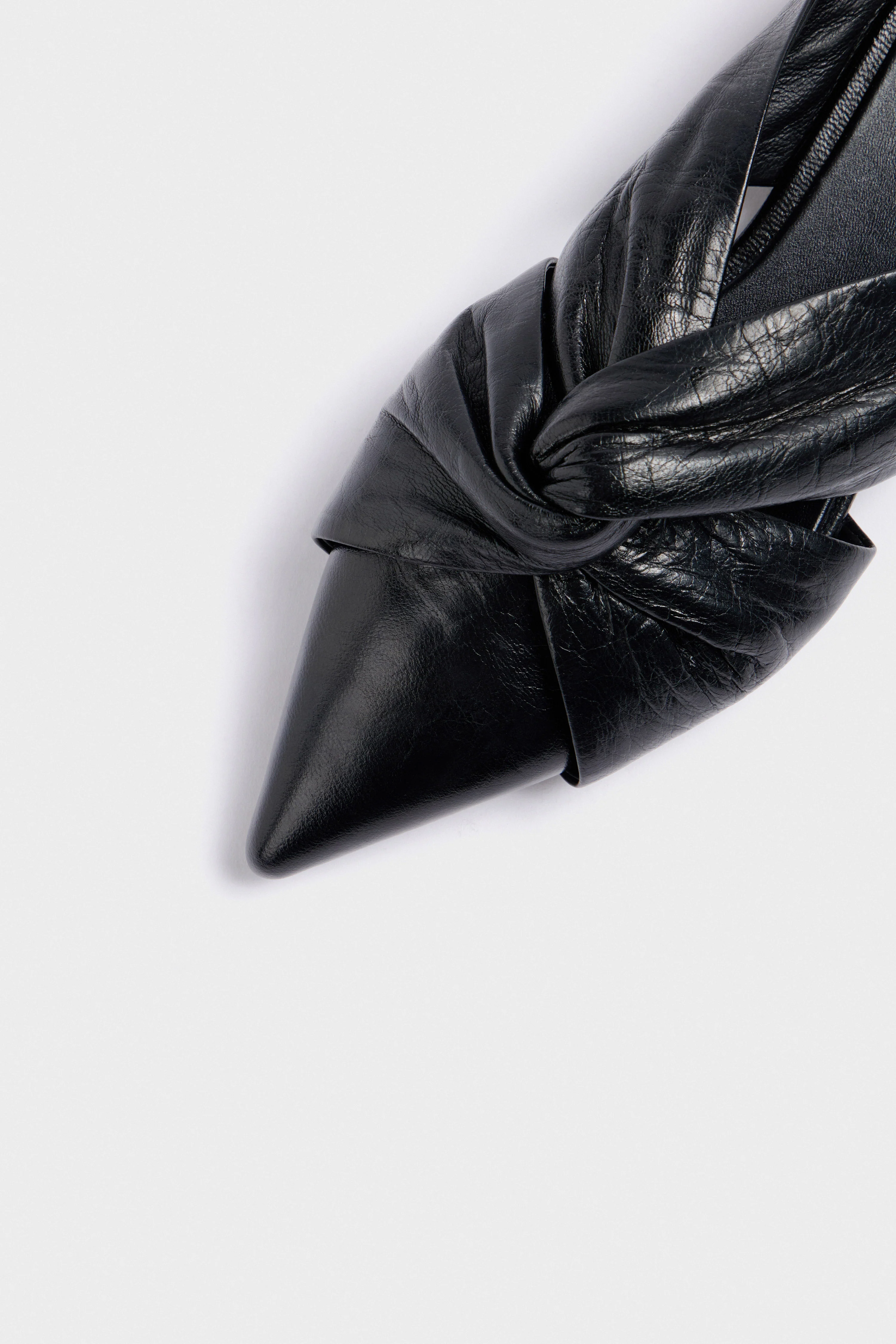 DRAPED LEATHER MULES - Image 5