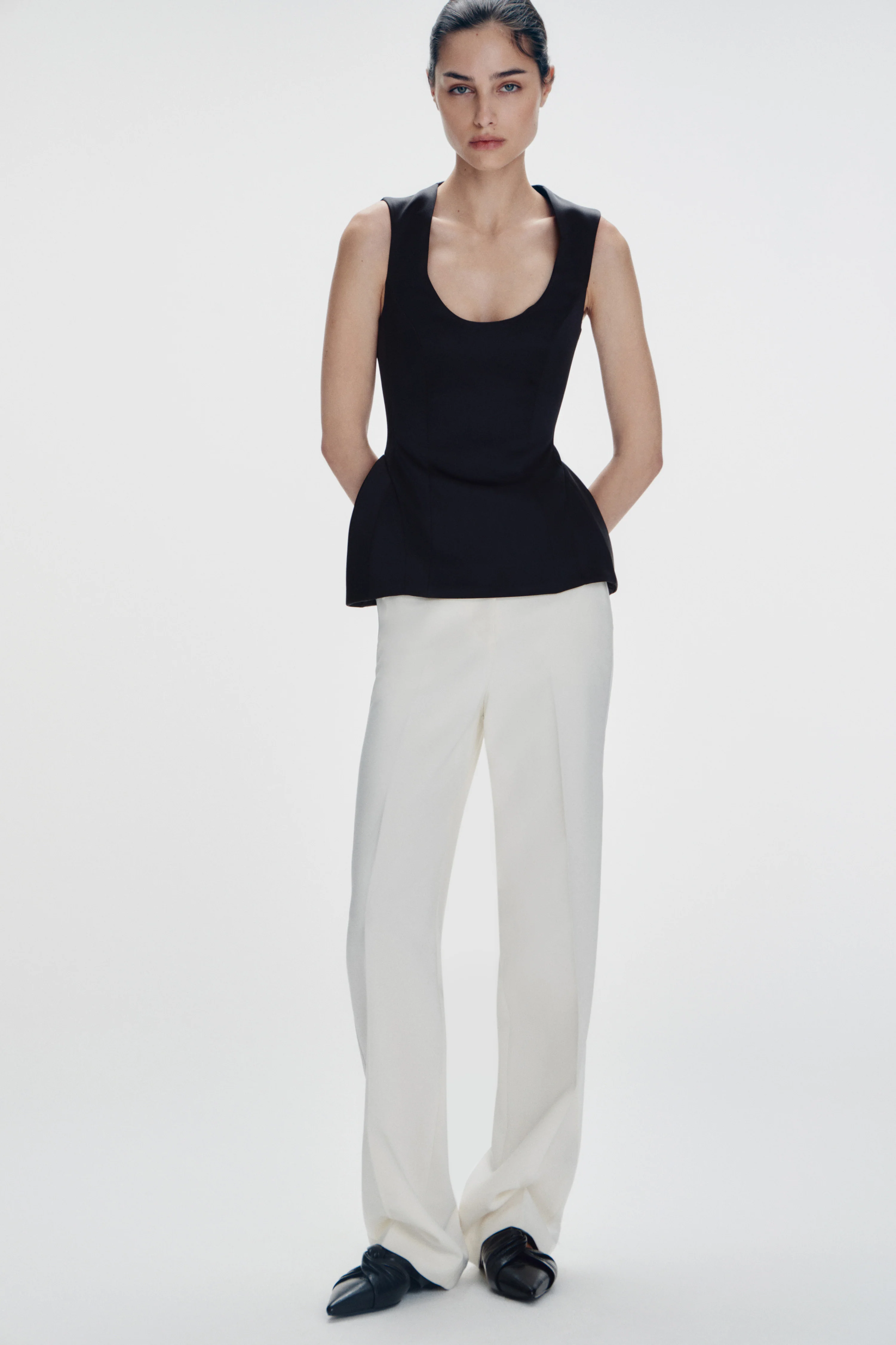 DRAPED LEATHER MULES - Image 7