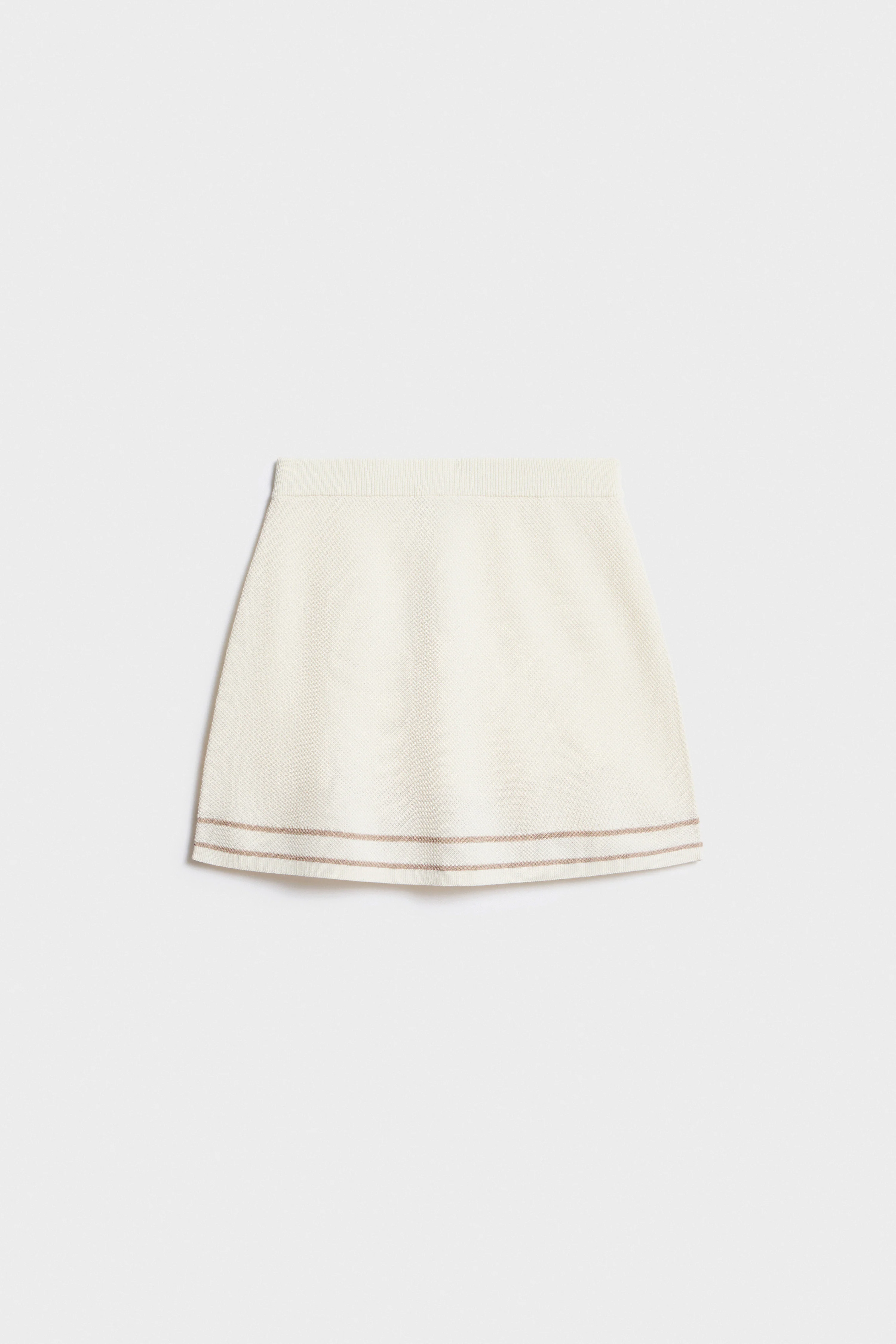 FINE-KNIT COTTON MINI SKIRT - Image 4