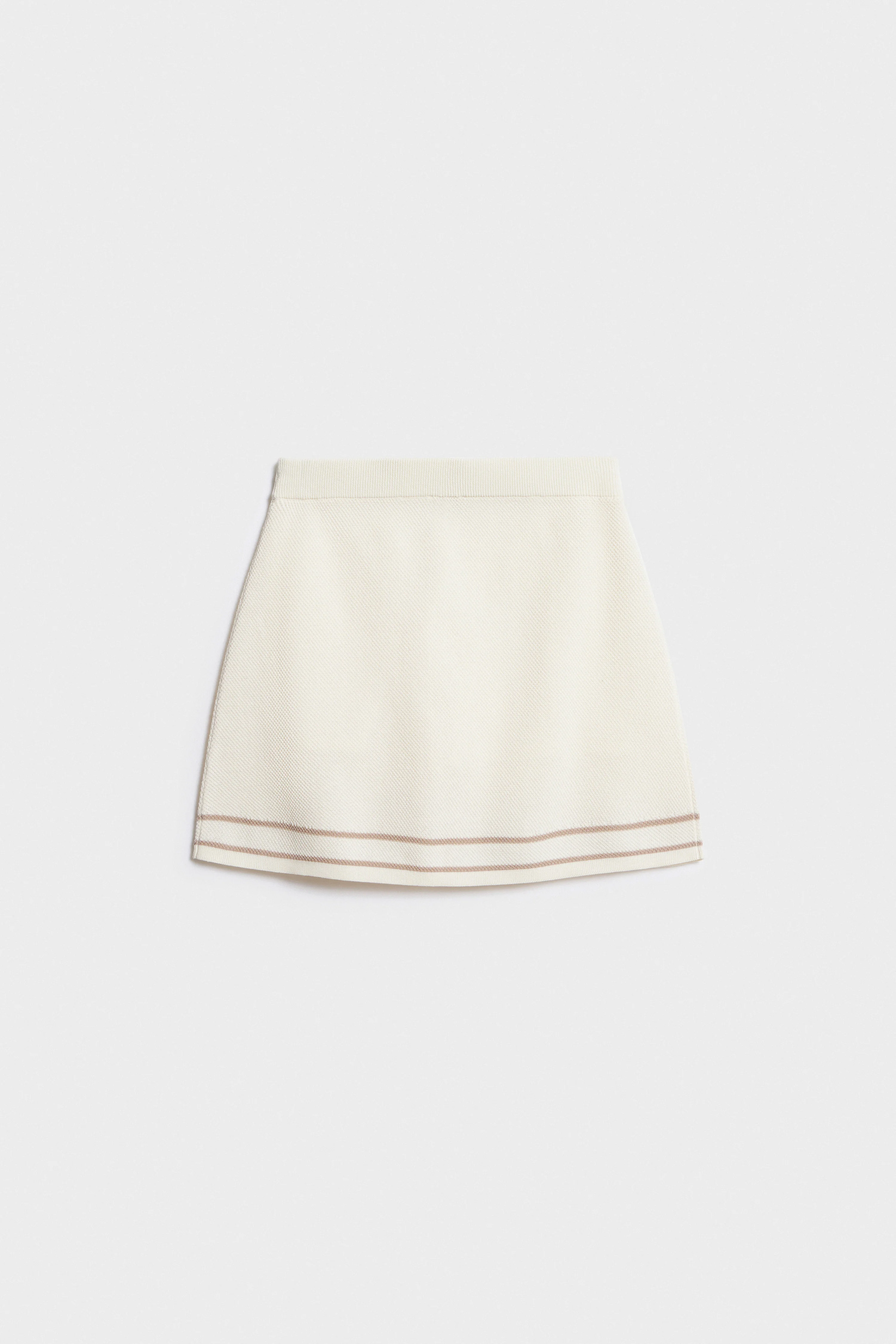 FINE-KNIT COTTON MINI SKIRT - Image 5