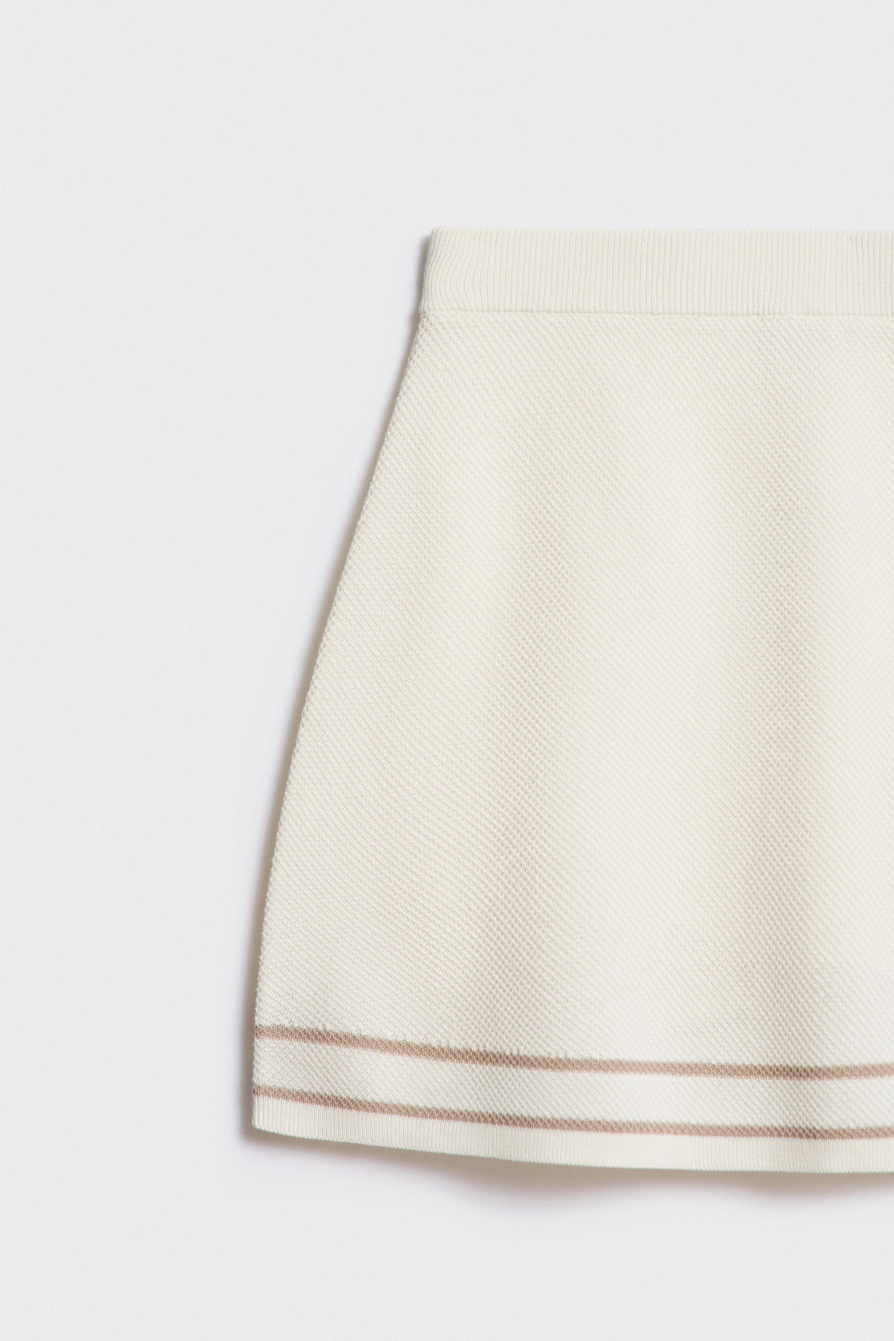 FINE-KNIT COTTON MINI SKIRT - Image 6