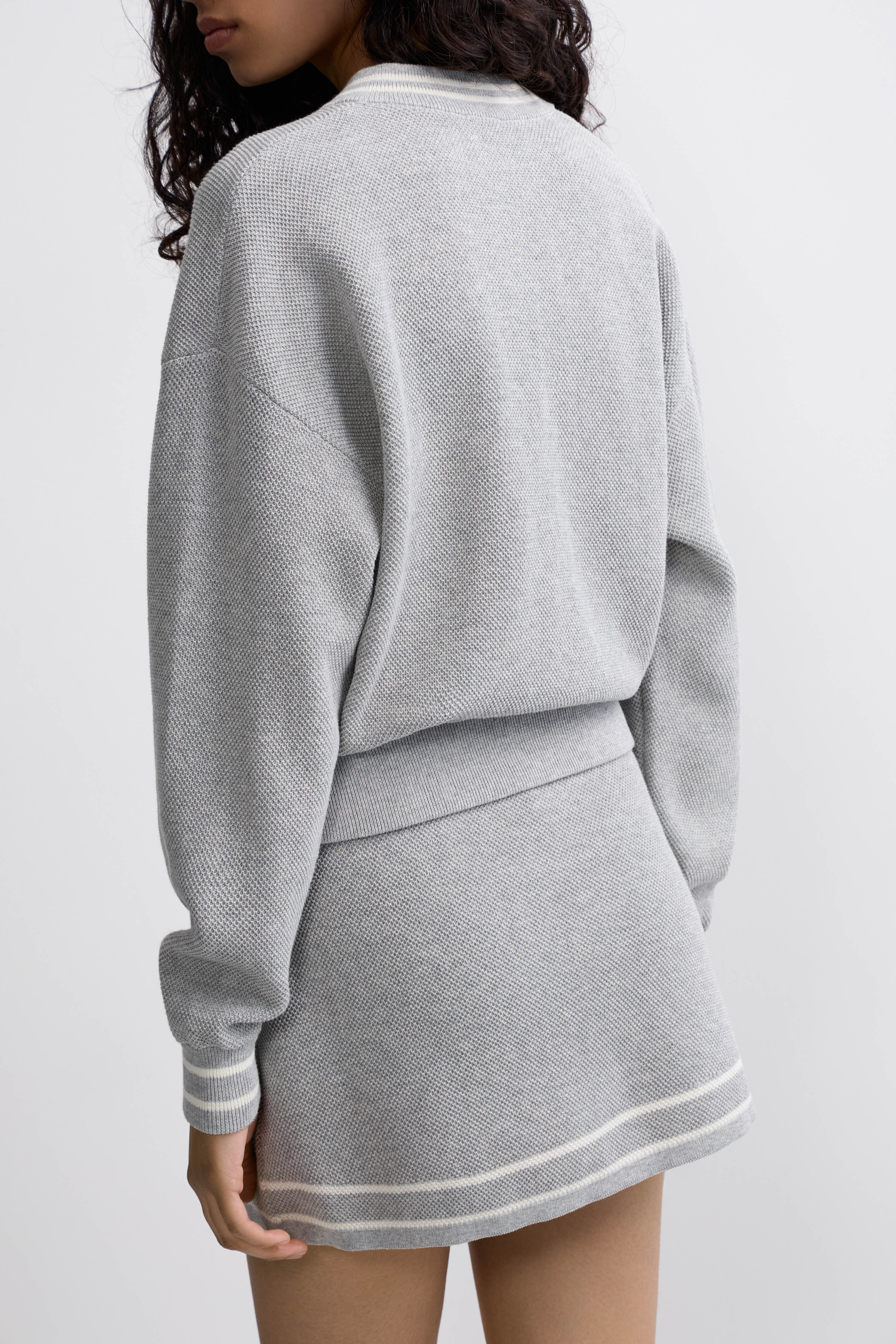 FINE-KNIT COTTON MINI SKIRT - Image 3